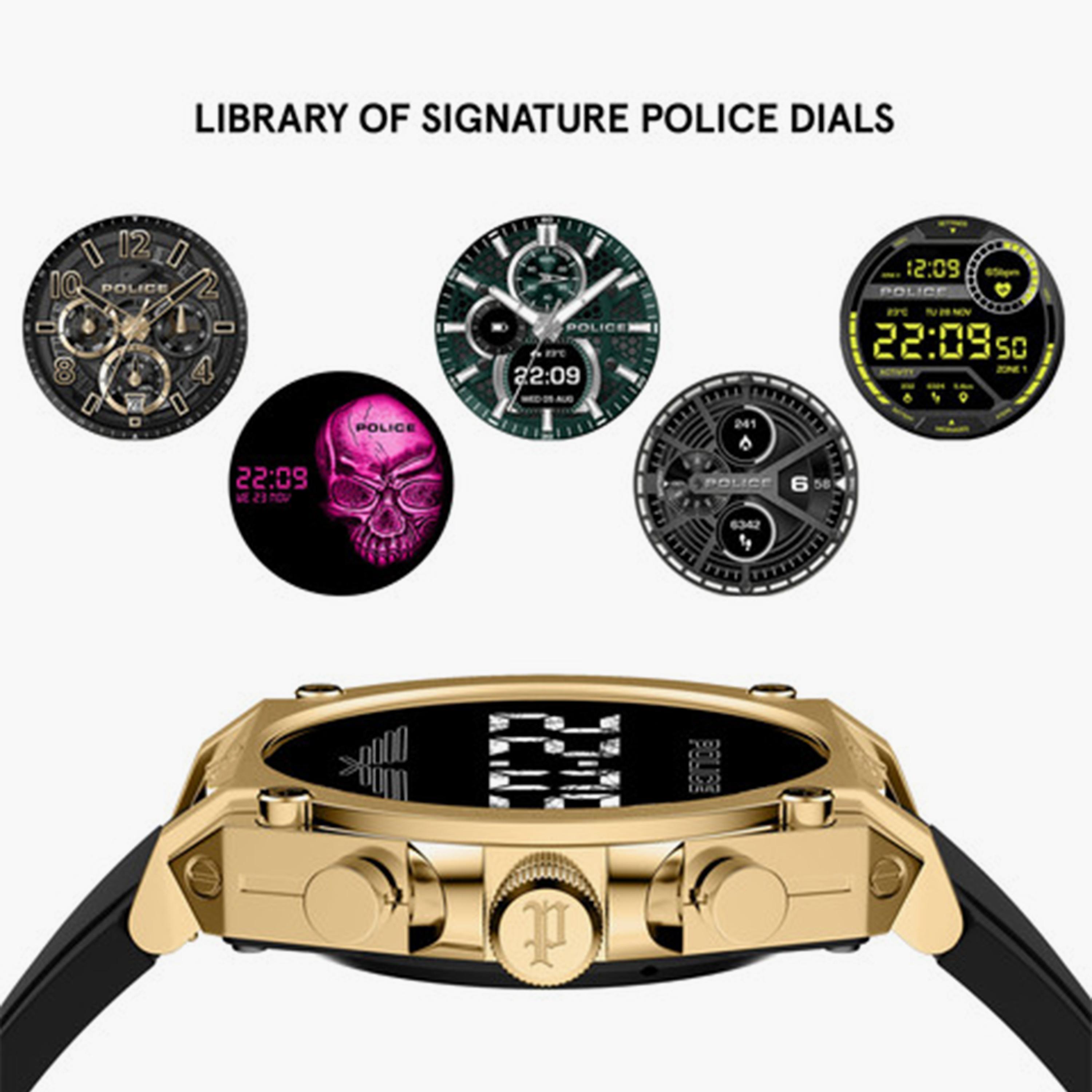 بوليس- ساعة ذكية سوداء سوار سيليكون 45 مم | PEIUN0000105 للرجال-men-watchesandjewellery-watches-image-4