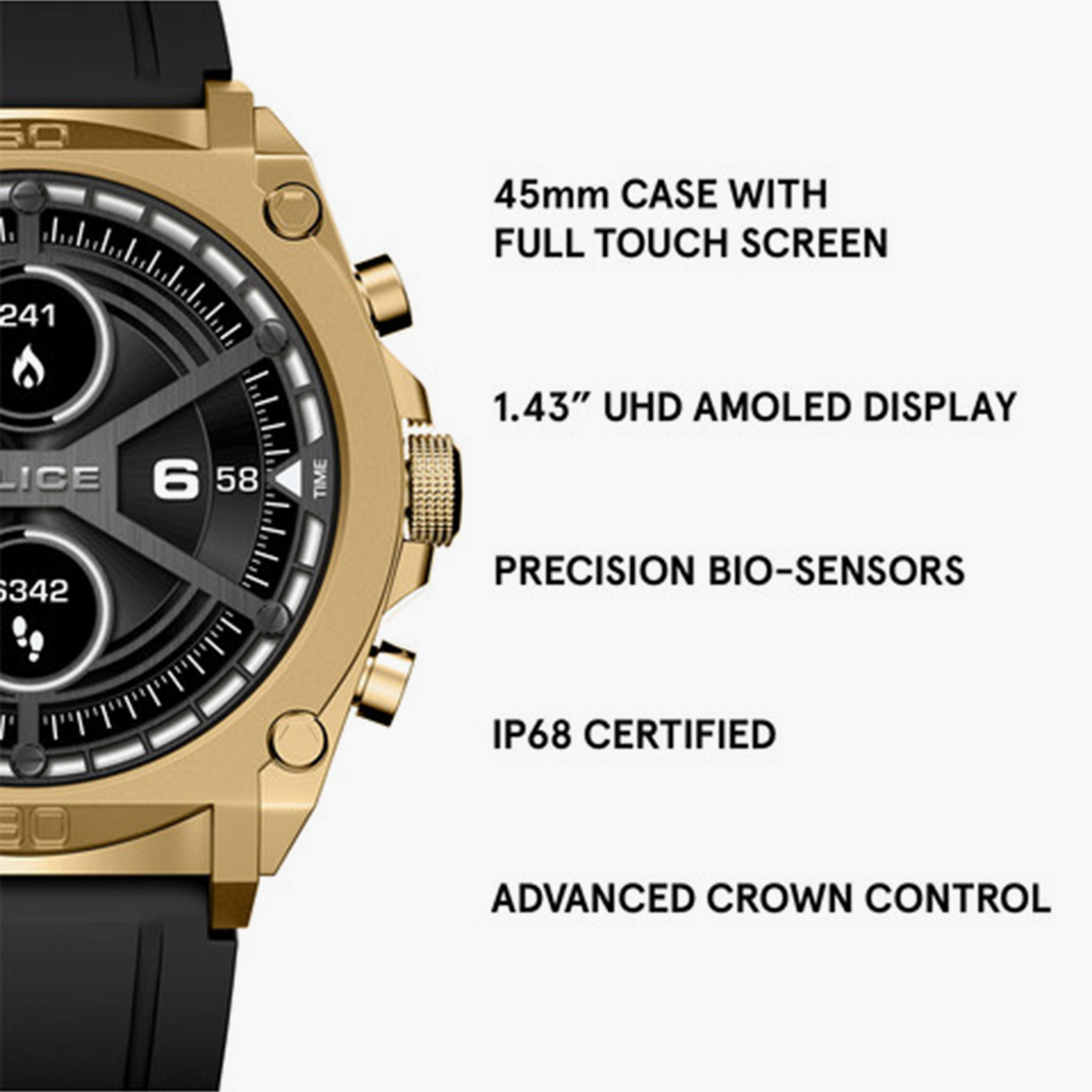 بوليس- ساعة ذكية سوداء سوار سيليكون 45 مم | PEIUN0000105 للرجال-men-watchesandjewellery-watches-image-7