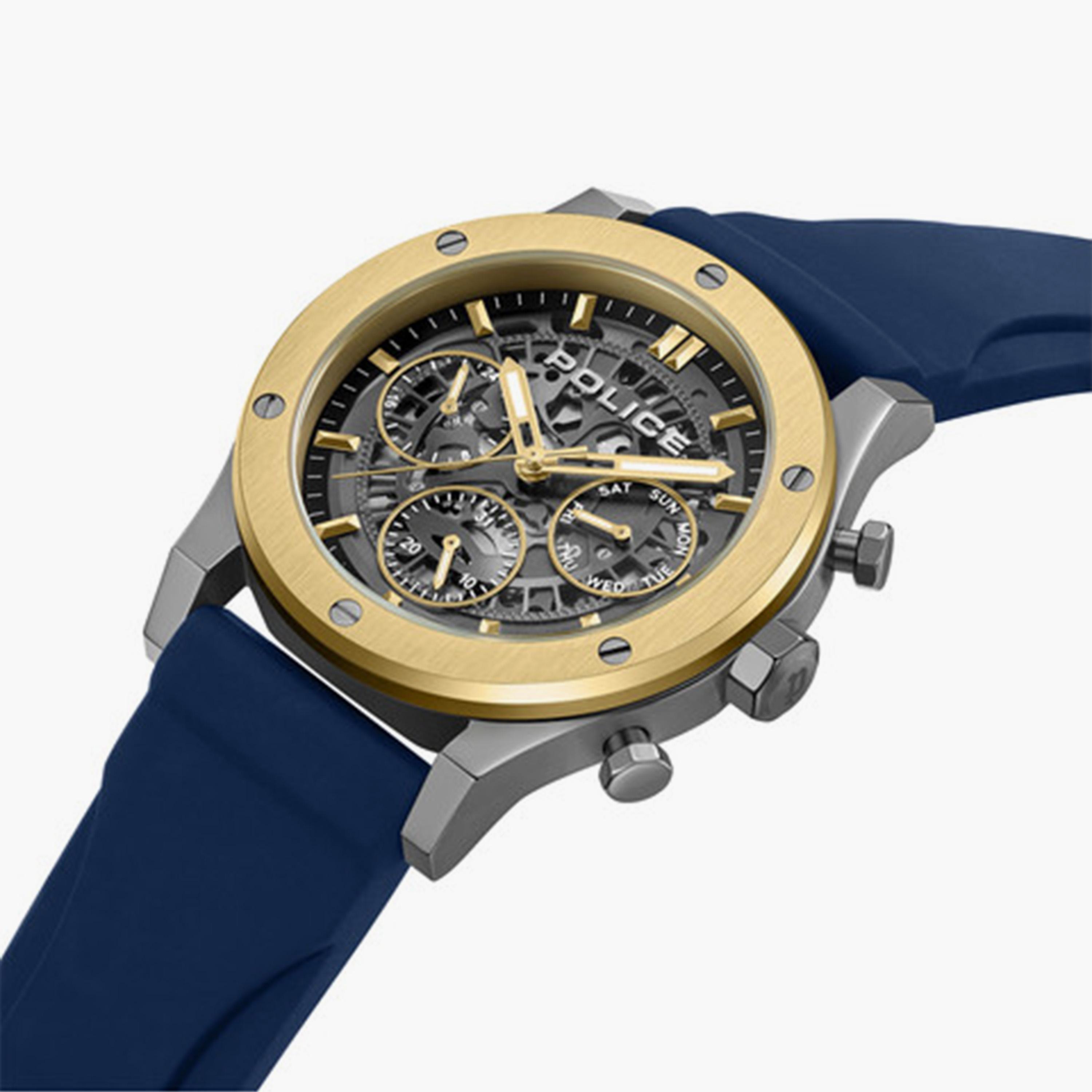 بوليس- ساعة كرونوغراف زرقاء سوار سيليكون 42 مم | PEWJQ0006406 للرجال-men-watchesandjewellery-watches-image-2