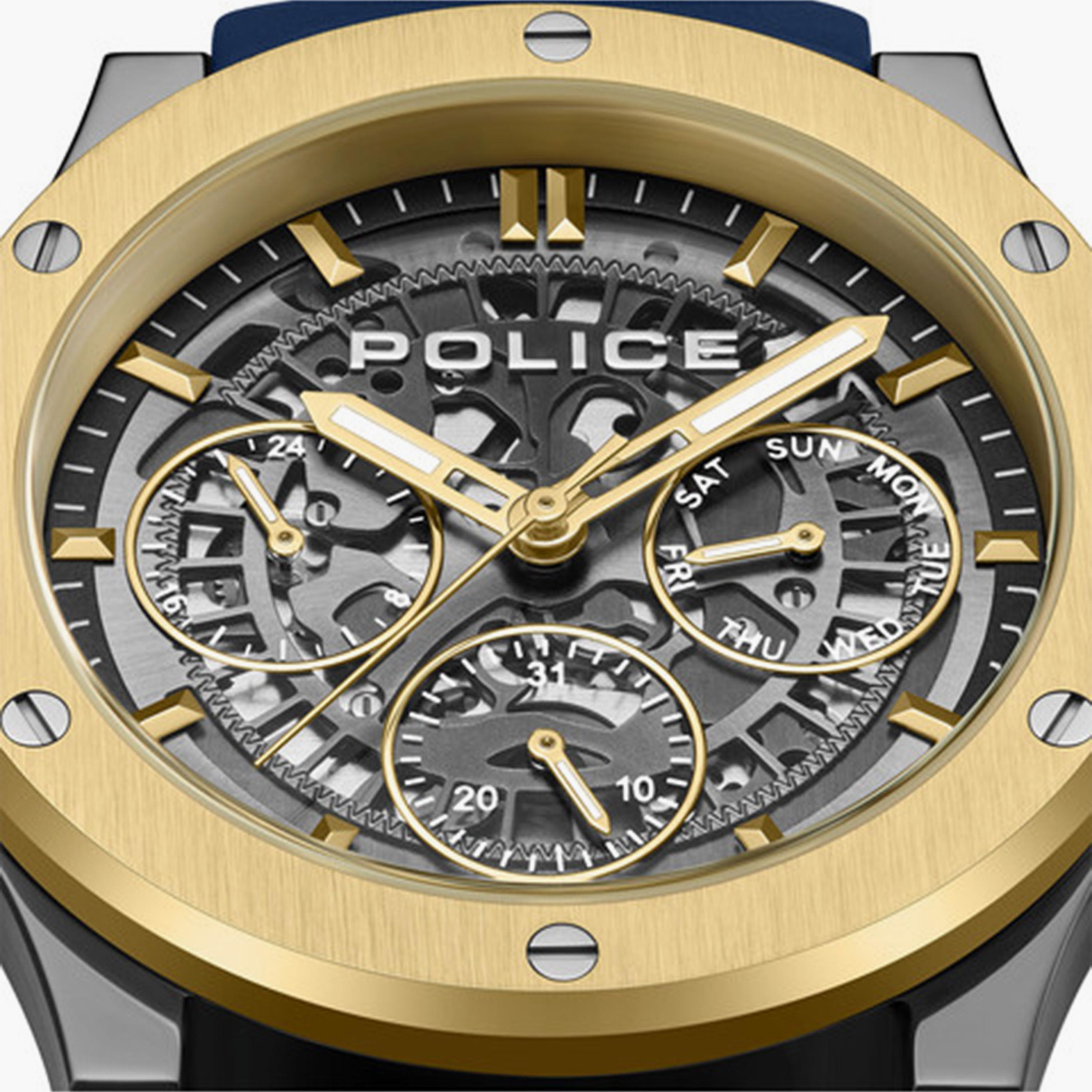 بوليس- ساعة كرونوغراف زرقاء سوار سيليكون 42 مم | PEWJQ0006406 للرجال-men-watchesandjewellery-watches-image-4