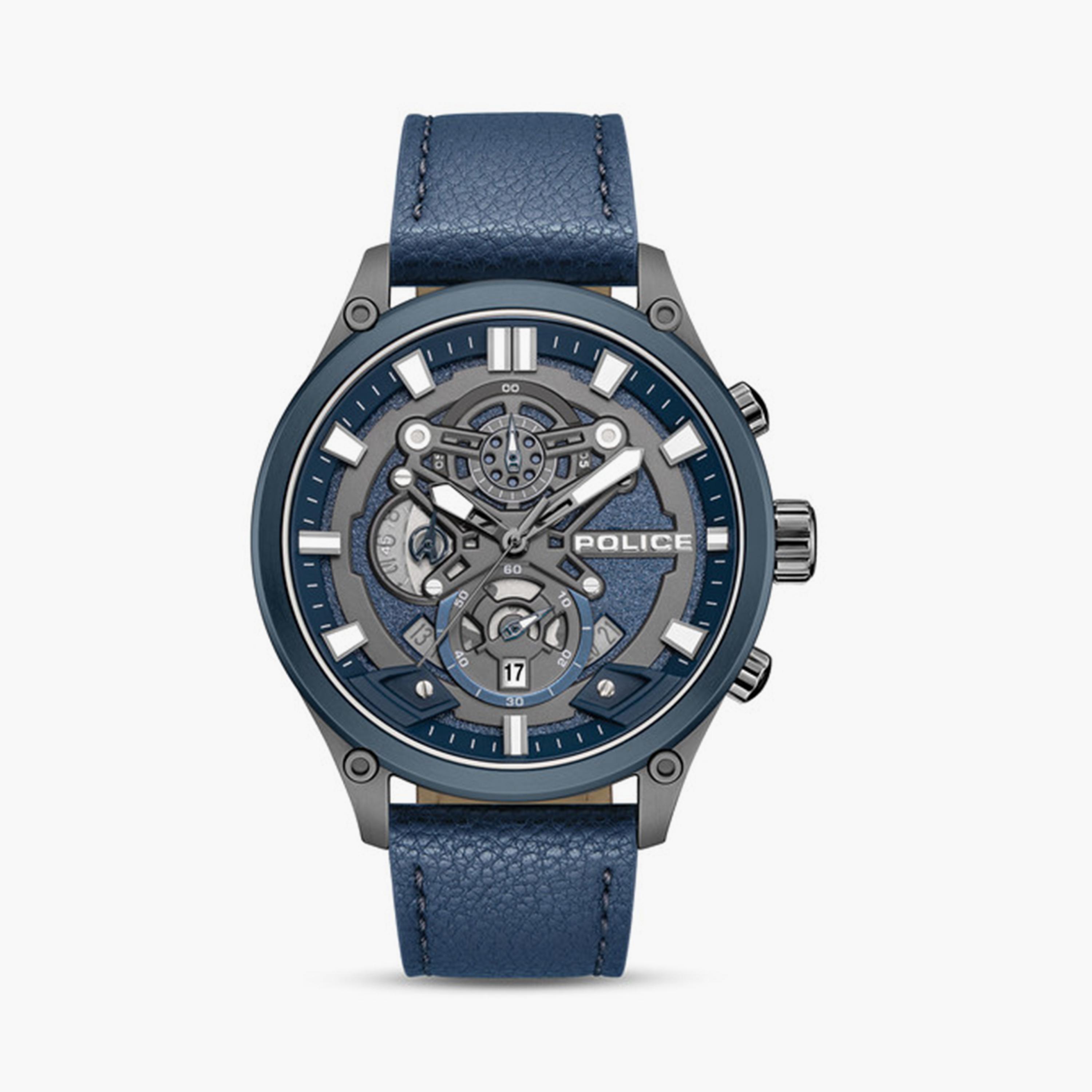 Police Men's Wadden 45MM Blue Chronograph Silicone Strap Watch | PEWGC0054206-men-watchesandjewellery-watches-image-1