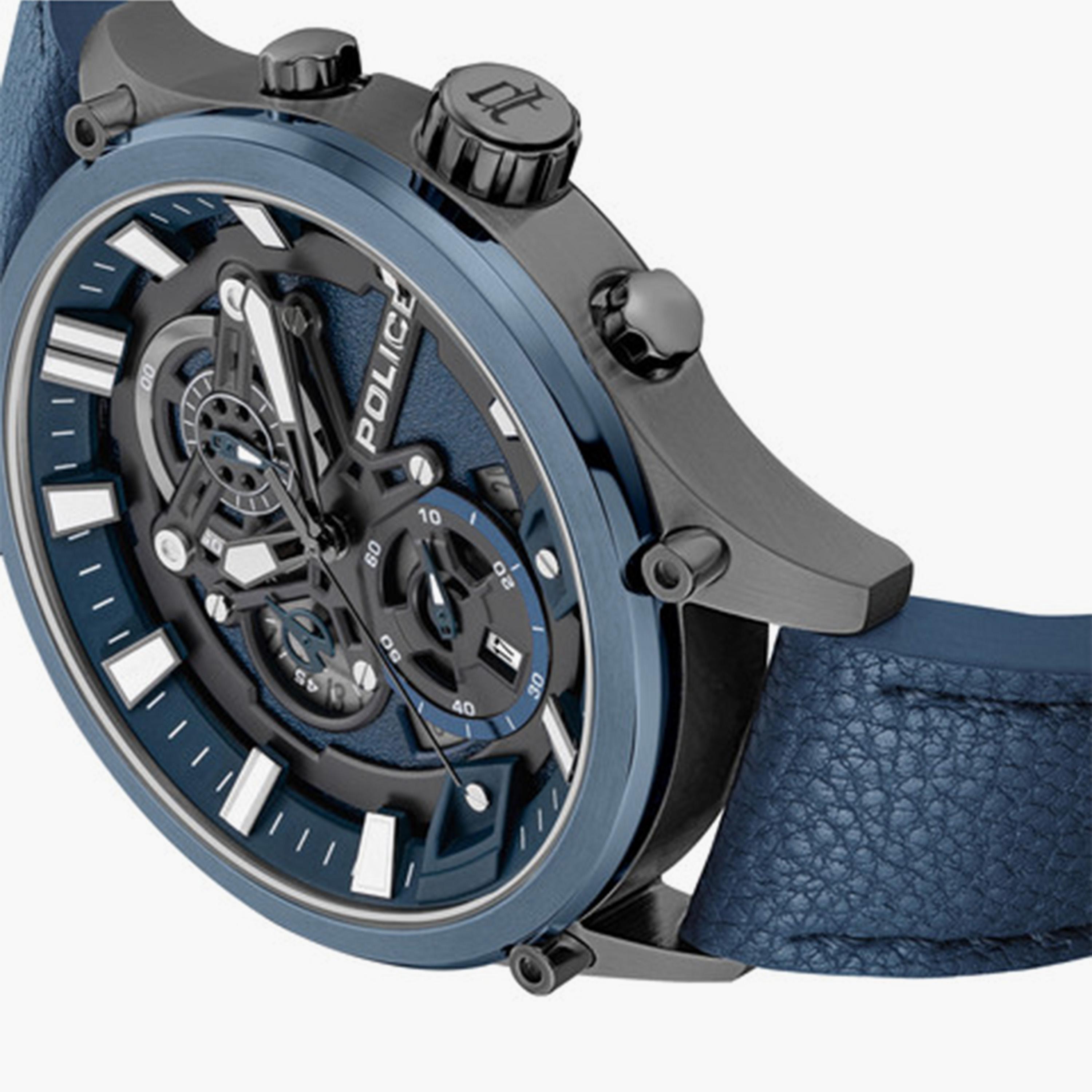 Police Men's Wadden 45MM Blue Chronograph Silicone Strap Watch | PEWGC0054206-men-watchesandjewellery-watches-image-4