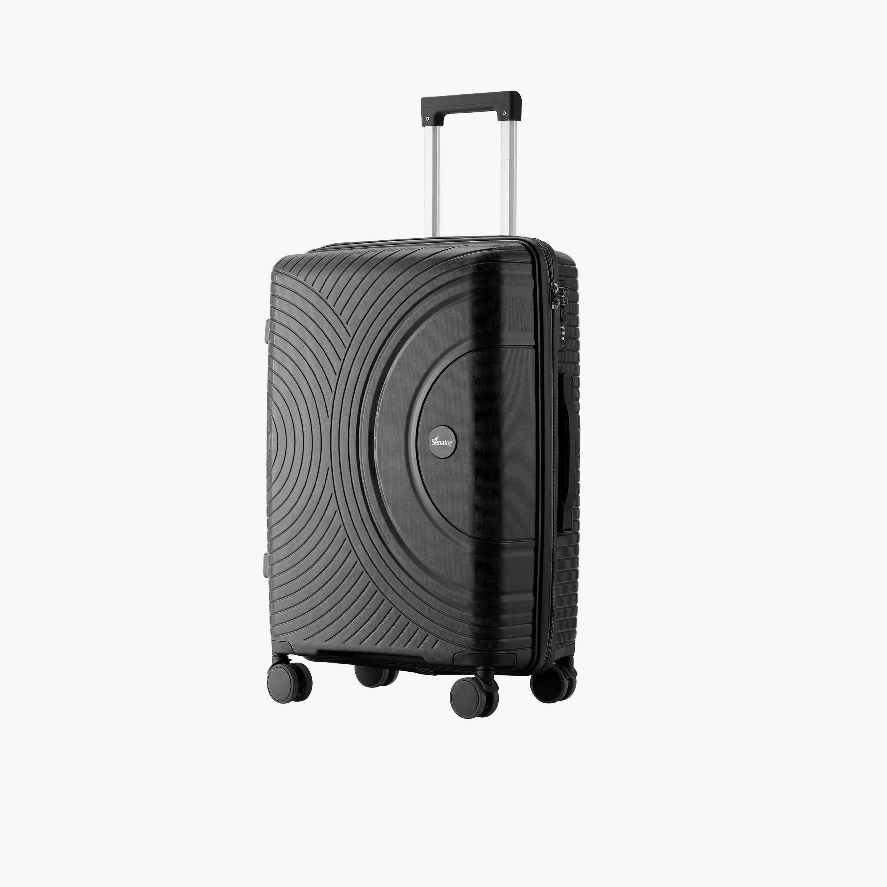 Senator 65.5 CM Medium Check-in Polypropylene Hard Sided 4-Wheeler Spinner Trolley Bag with 3-Digit Combination Lock | KH1010-24-travel-luggagesandbags-luggage-image-1