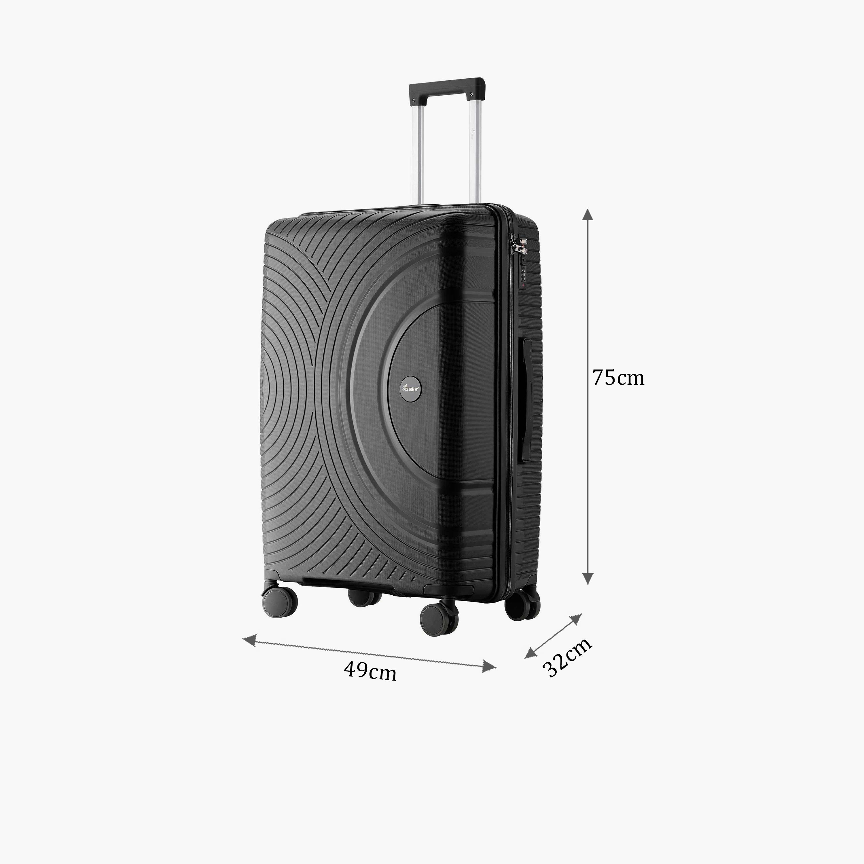 Senator 75 CM Large Check-in Polypropylene Hard Sided 4-Wheeler Spinner Trolley Bag with 3-Digit Combination Lock | KH1010-28-travel-luggagesandbags-luggage-image-2