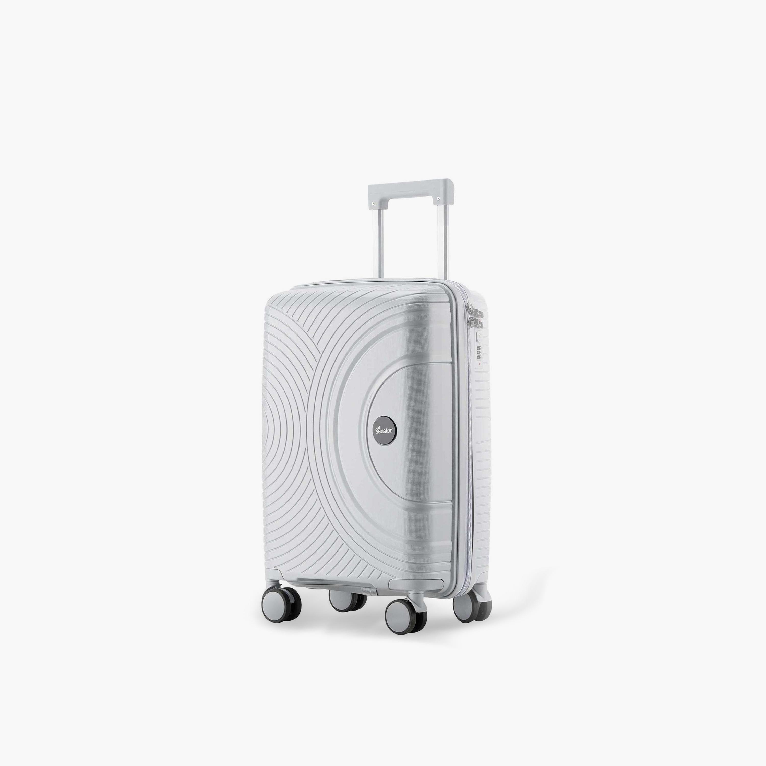 Senator 56 CM Small Cabin Polypropylene Hard Sided 4-Wheeler Spinner Trolley Bag with 3-Digit Combination Lock | KH1010-20-travel-luggagesandbags-luggage-image-1