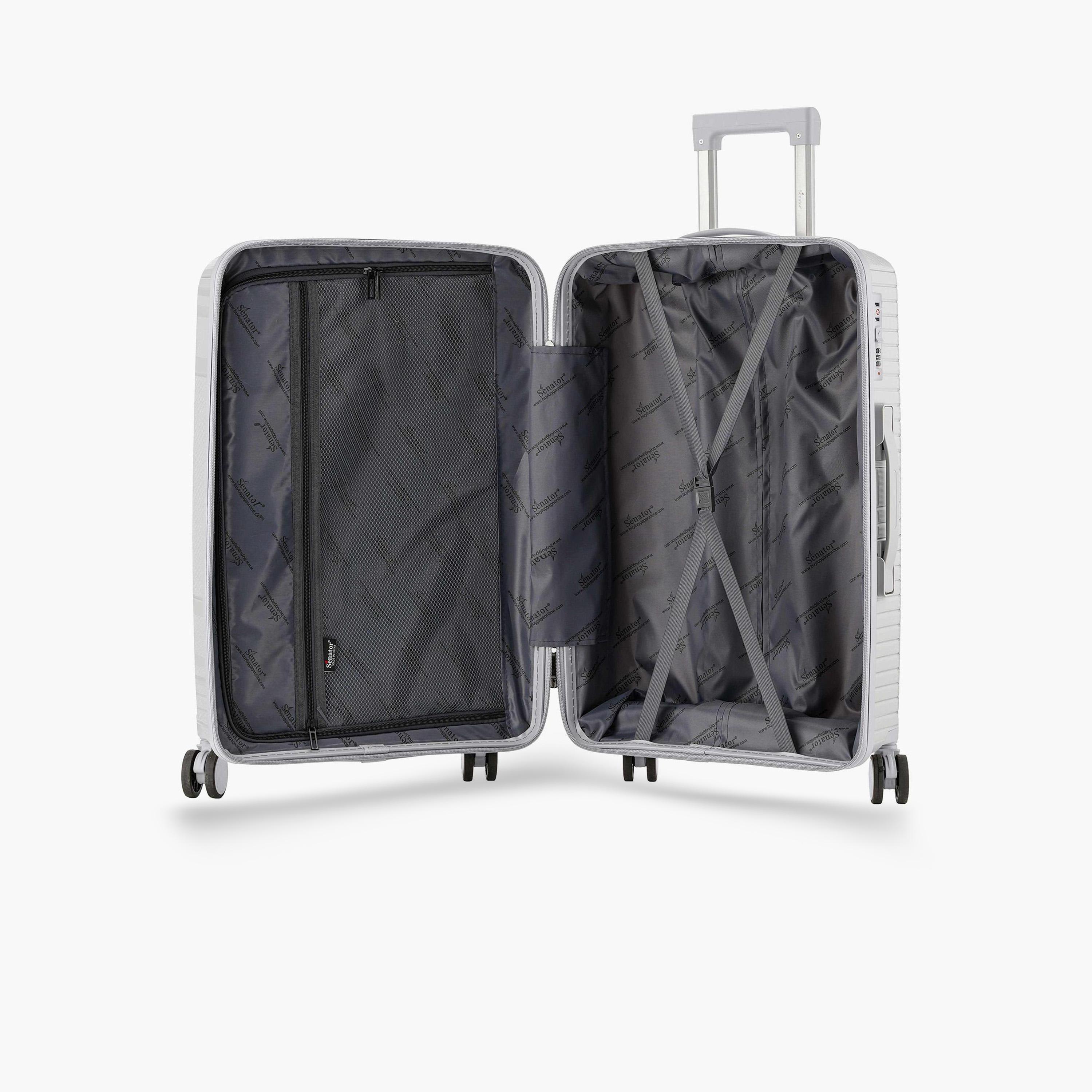 Senator 56 CM Small Cabin Polypropylene Hard Sided 4-Wheeler Spinner Trolley Bag with 3-Digit Combination Lock | KH1010-20-travel-luggagesandbags-luggage-image-4
