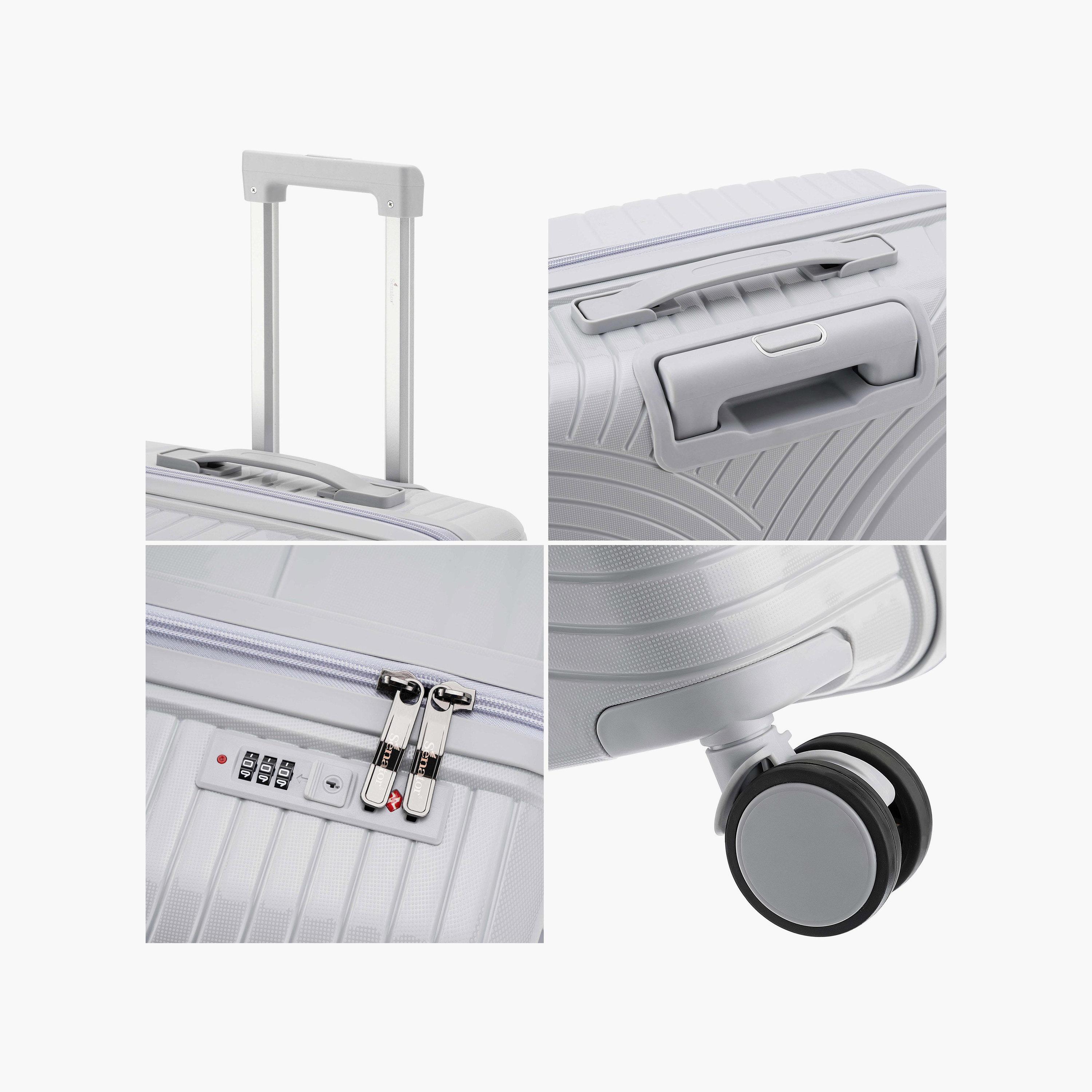 Senator 56 CM Small Cabin Polypropylene Hard Sided 4-Wheeler Spinner Trolley Bag with 3-Digit Combination Lock | KH1010-20-travel-luggagesandbags-luggage-image-7