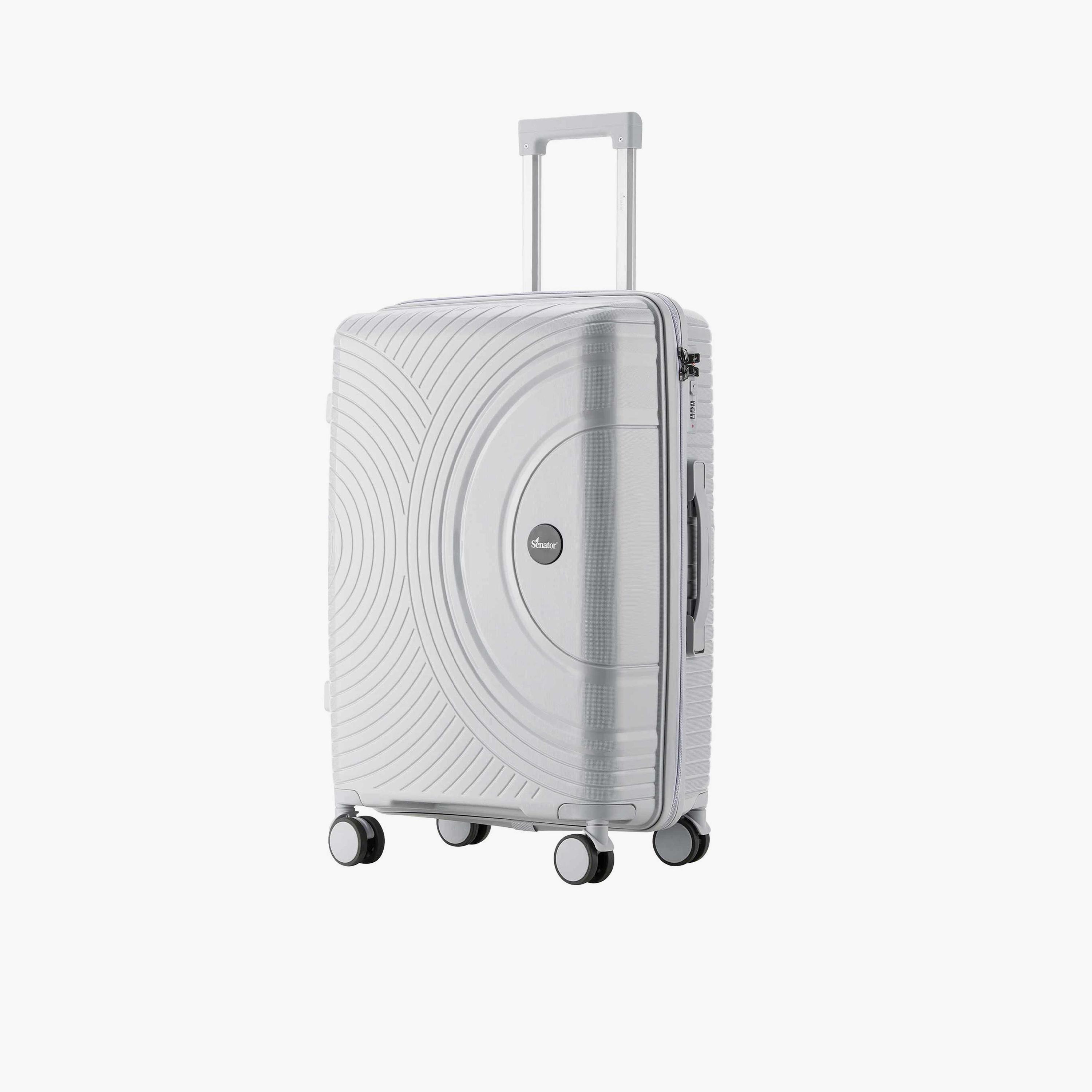 Senator 65.5 CM Medium Check-in Polypropylene Hard Sided 4-Wheeler Spinner Trolley Bag with 3-Digit Combination Lock | KH1010-24-travel-luggagesandbags-luggage-image-1