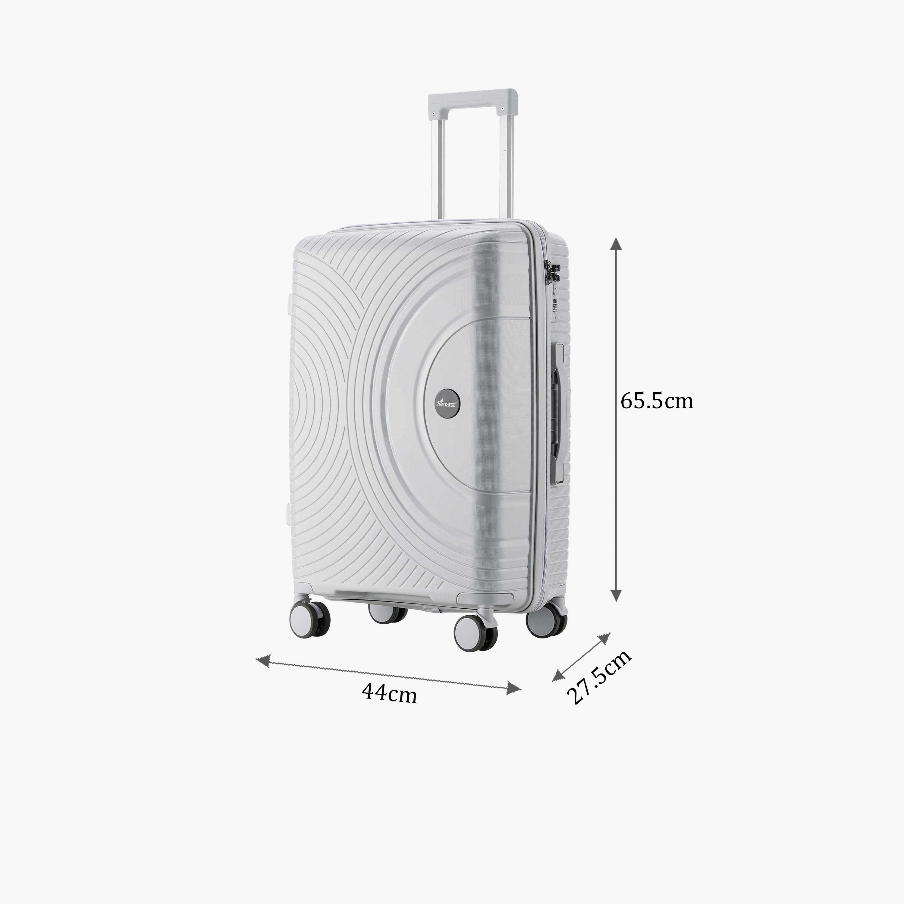 Senator 65.5 CM Medium Check-in Polypropylene Hard Sided 4-Wheeler Spinner Trolley Bag with 3-Digit Combination Lock | KH1010-24-travel-luggagesandbags-luggage-image-2