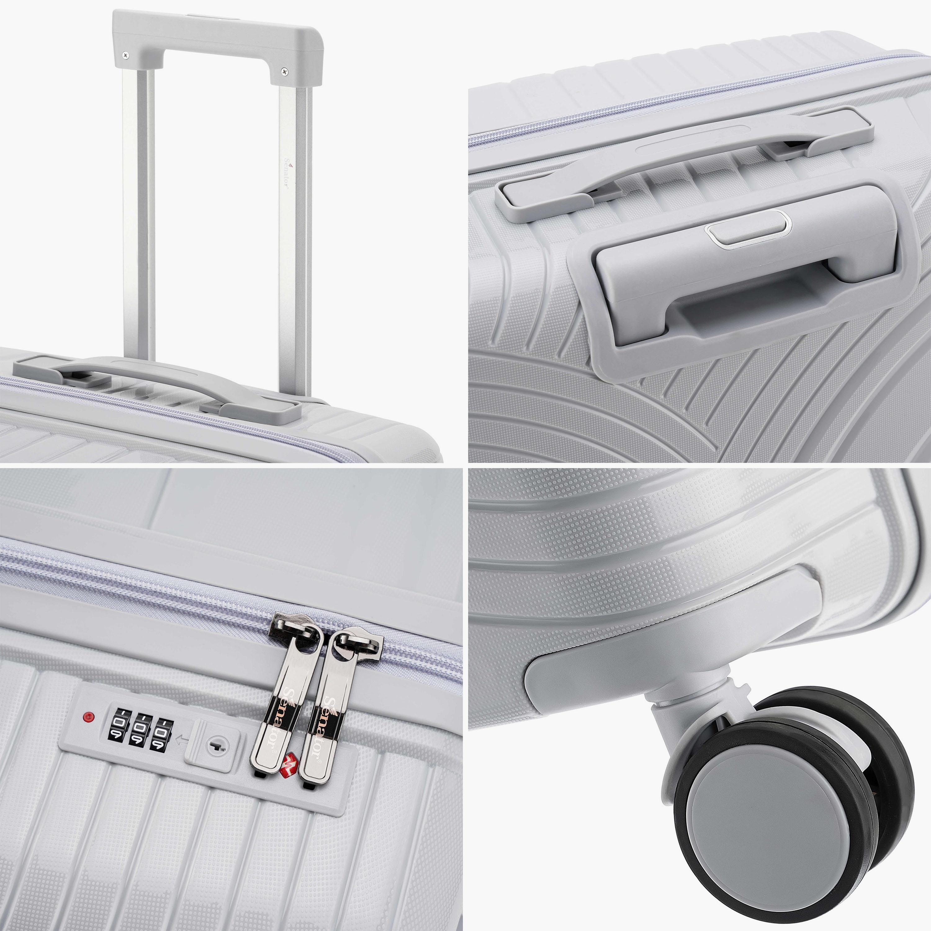 Senator 65.5 CM Medium Check-in Polypropylene Hard Sided 4-Wheeler Spinner Trolley Bag with 3-Digit Combination Lock | KH1010-24-travel-luggagesandbags-luggage-image-8