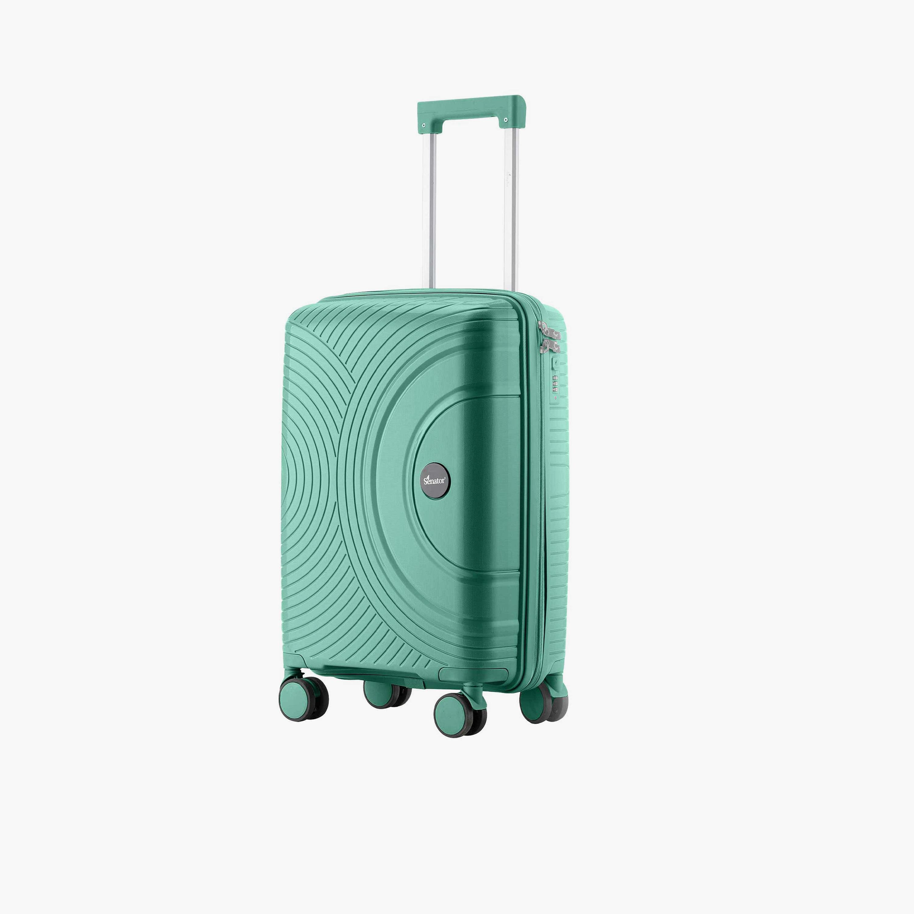 Senator 56 CM Small Cabin Polypropylene Hard Sided 4-Wheeler Spinner Trolley Bag with 3-Digit Combination Lock | KH1010-20-travel-luggagesandbags-luggage-image-1