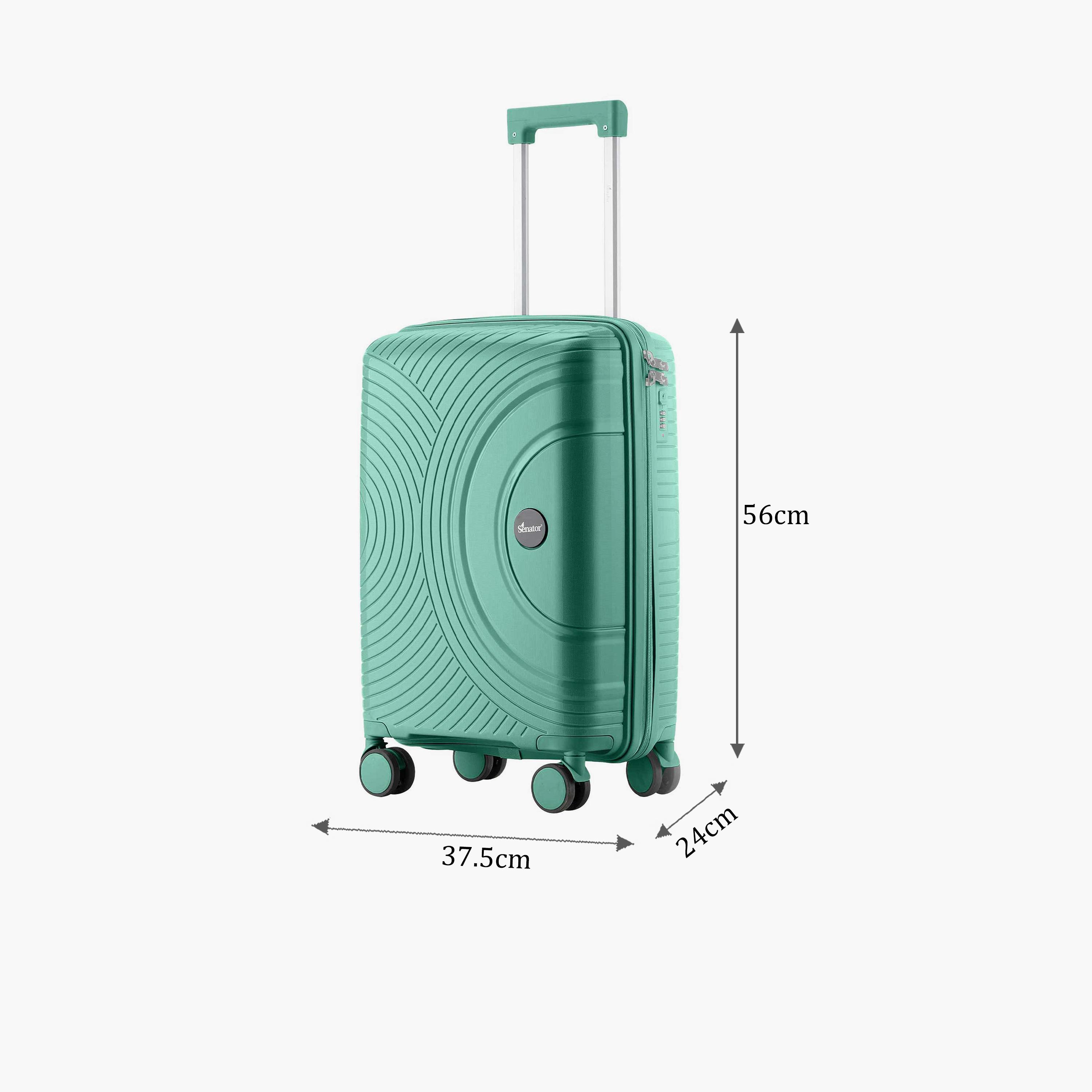 Senator 56 CM Small Cabin Polypropylene Hard Sided 4-Wheeler Spinner Trolley Bag with 3-Digit Combination Lock | KH1010-20-travel-luggagesandbags-luggage-image-2