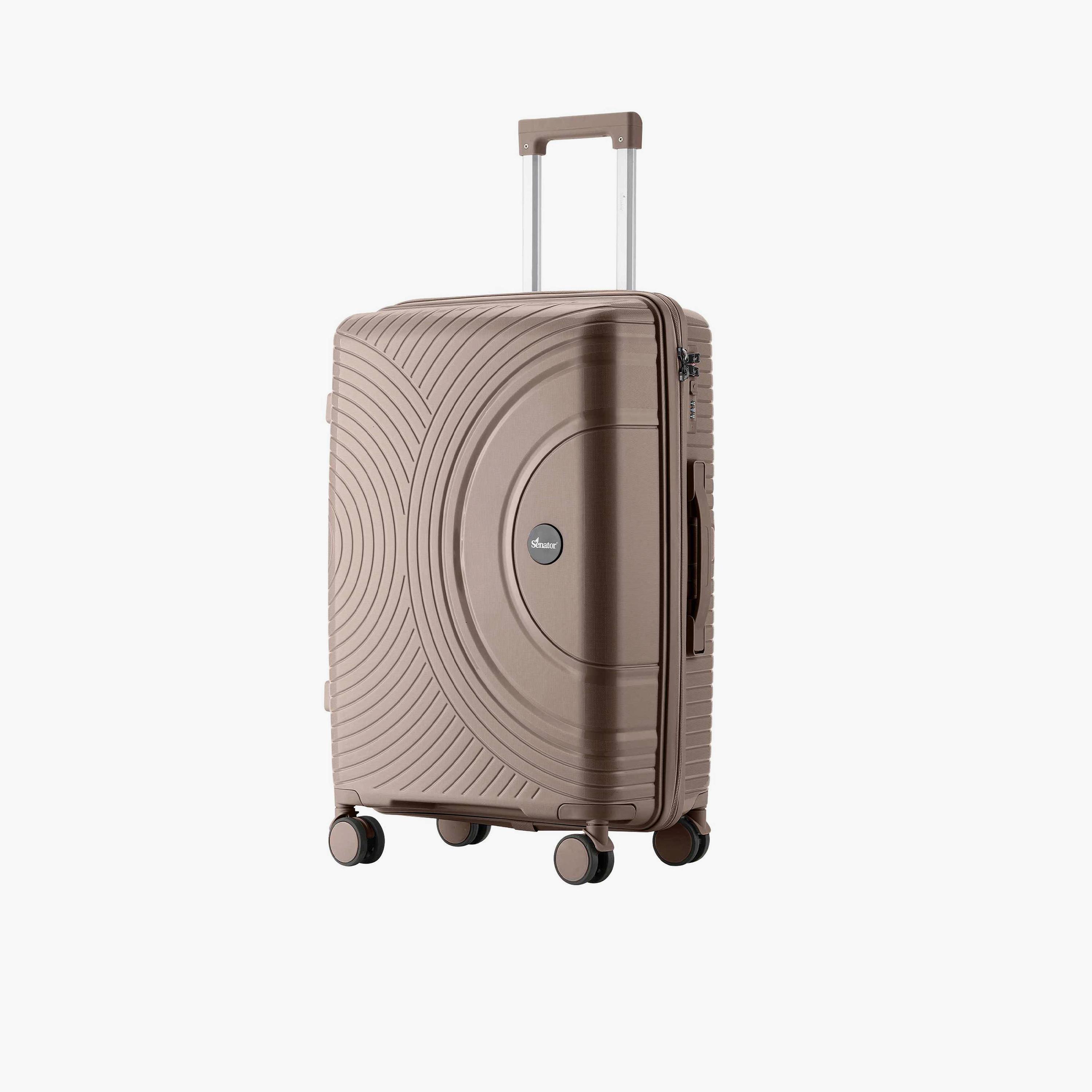 Senator 65.5 CM Medium Check-in Polypropylene Hard Sided 4-Wheeler Spinner Trolley Bag with 3-Digit Combination Lock | KH1010-24-travel-luggagesandbags-luggage-image-1