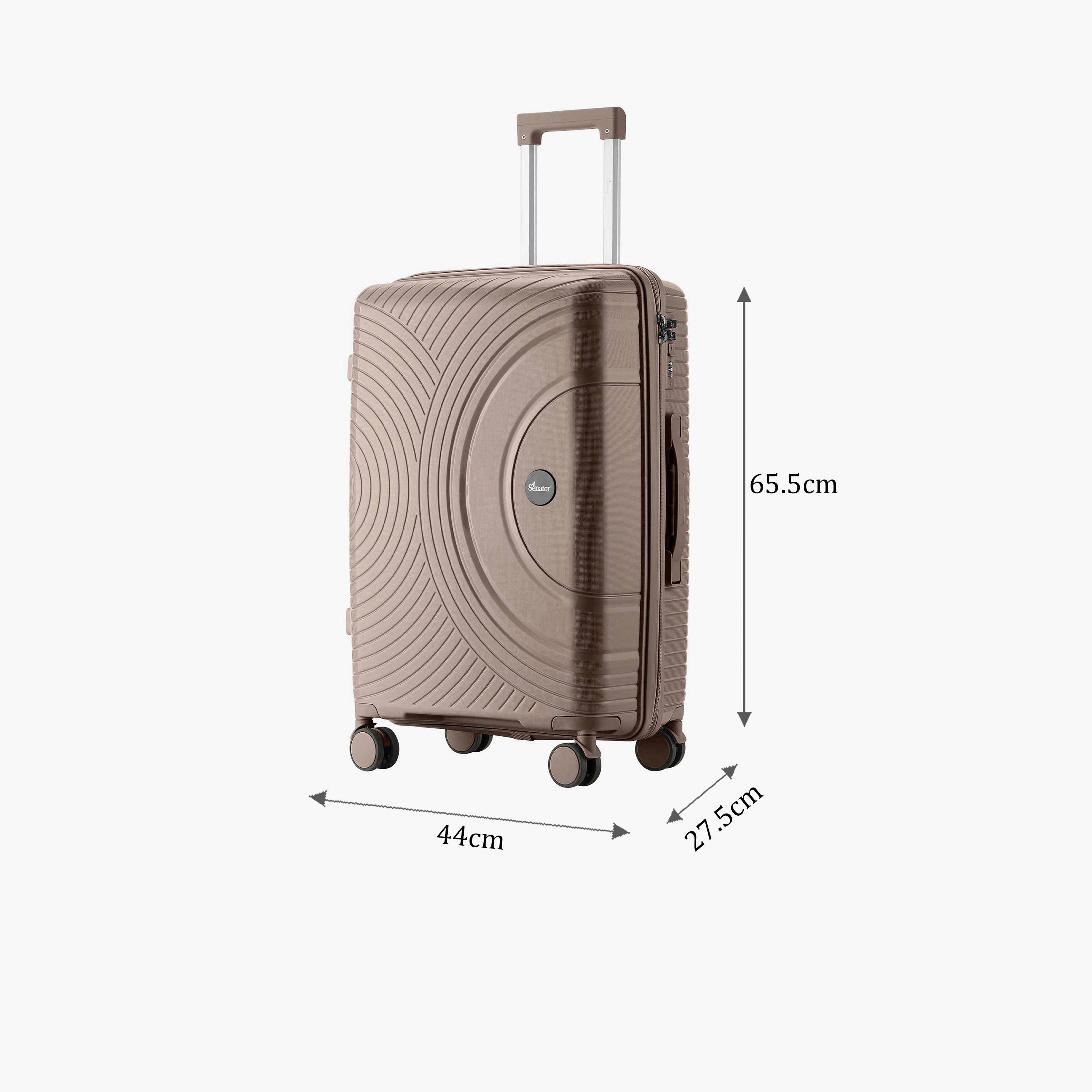 Senator 65.5 CM Medium Check-in Polypropylene Hard Sided 4-Wheeler Spinner Trolley Bag with 3-Digit Combination Lock | KH1010-24-travel-luggagesandbags-luggage-image-2