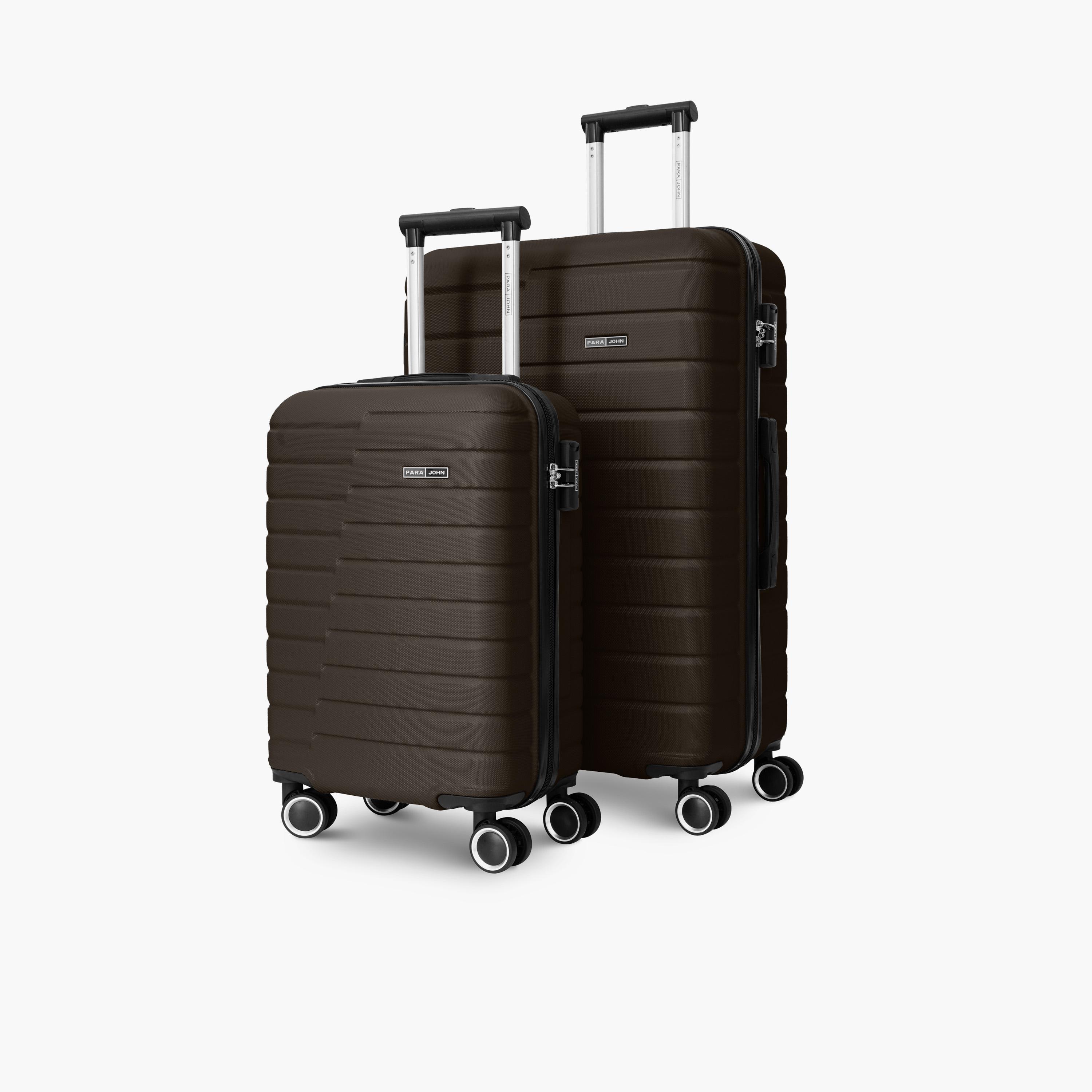 Para John PopGlide Set of 2 ABS Hard Sided 4-Wheeler Spinner Trolley Bag with Combination Lock | PJTR2046-travel-luggagesandbags-luggage-image-1