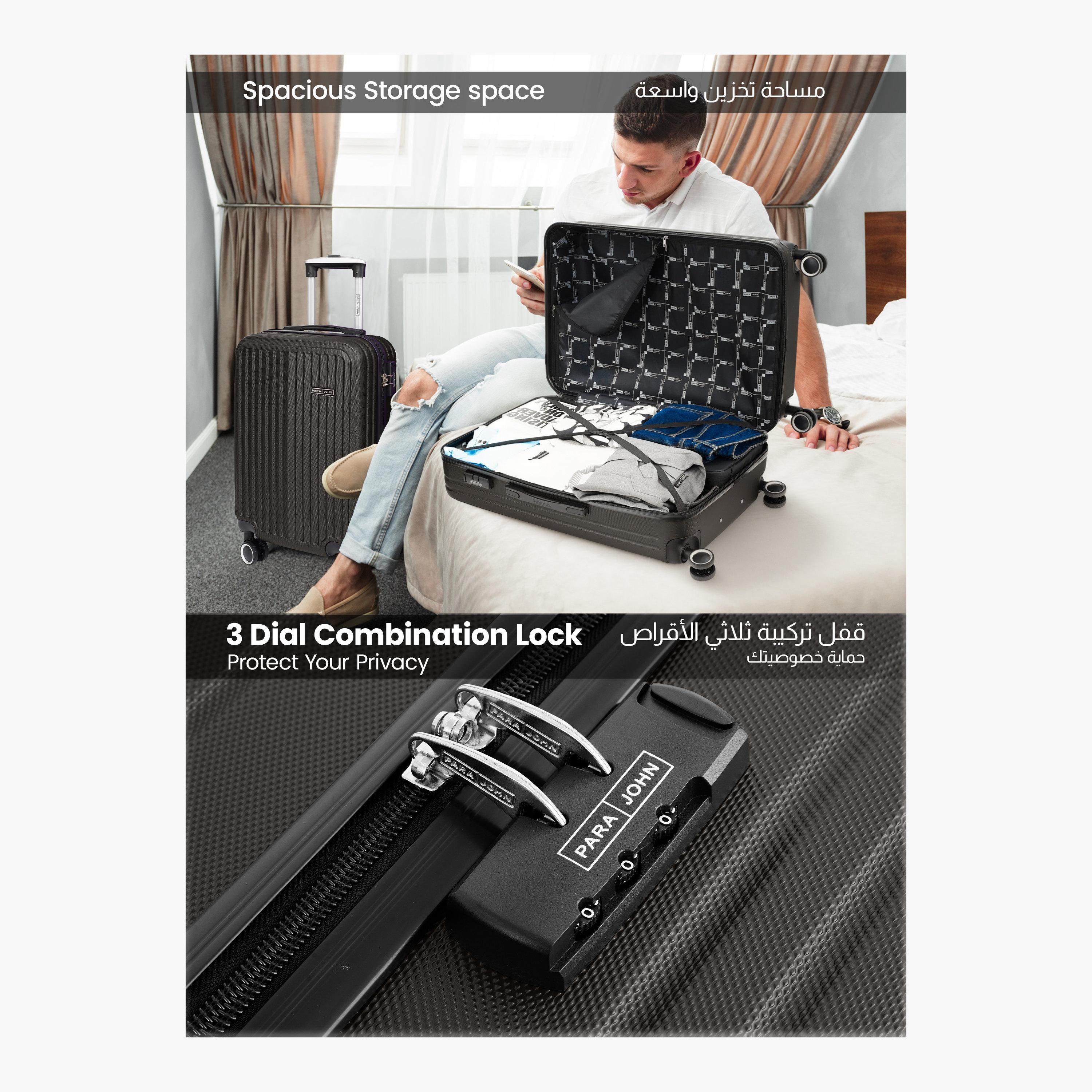 Para John Vertex 55 CM Small Cabin ABS Hard Sided 4-Wheeler Spinner Trolley Bag with Combination Lock | PJTR2045-20-travel-luggagesandbags-luggage-image-3