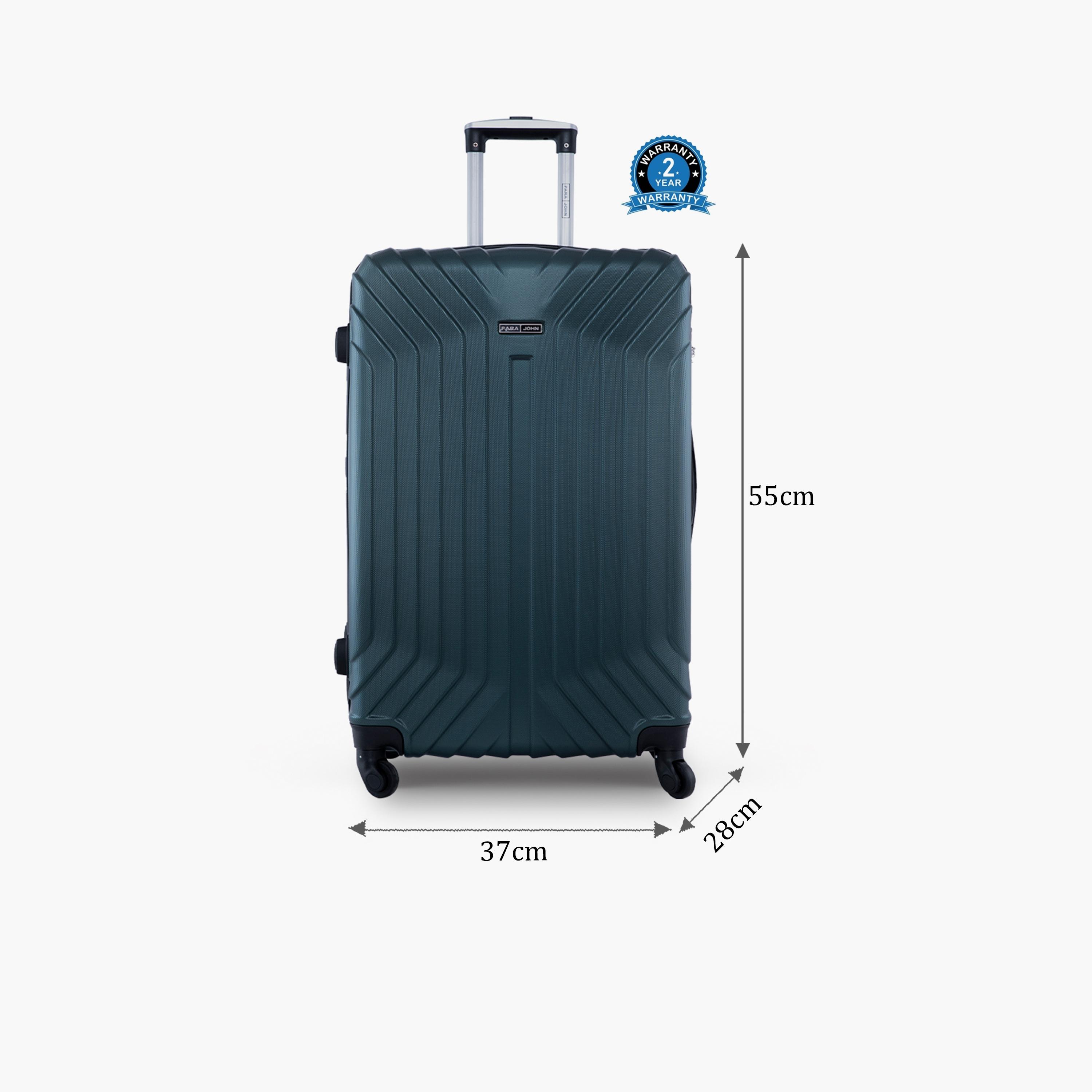 Para John Noir 55 CM Small Cabin ABS Hard Sided 4-Wheeler Spinner Trolley Bag with Combination Lock | PJTR2047-20-travel-luggagesandbags-luggage-image-2