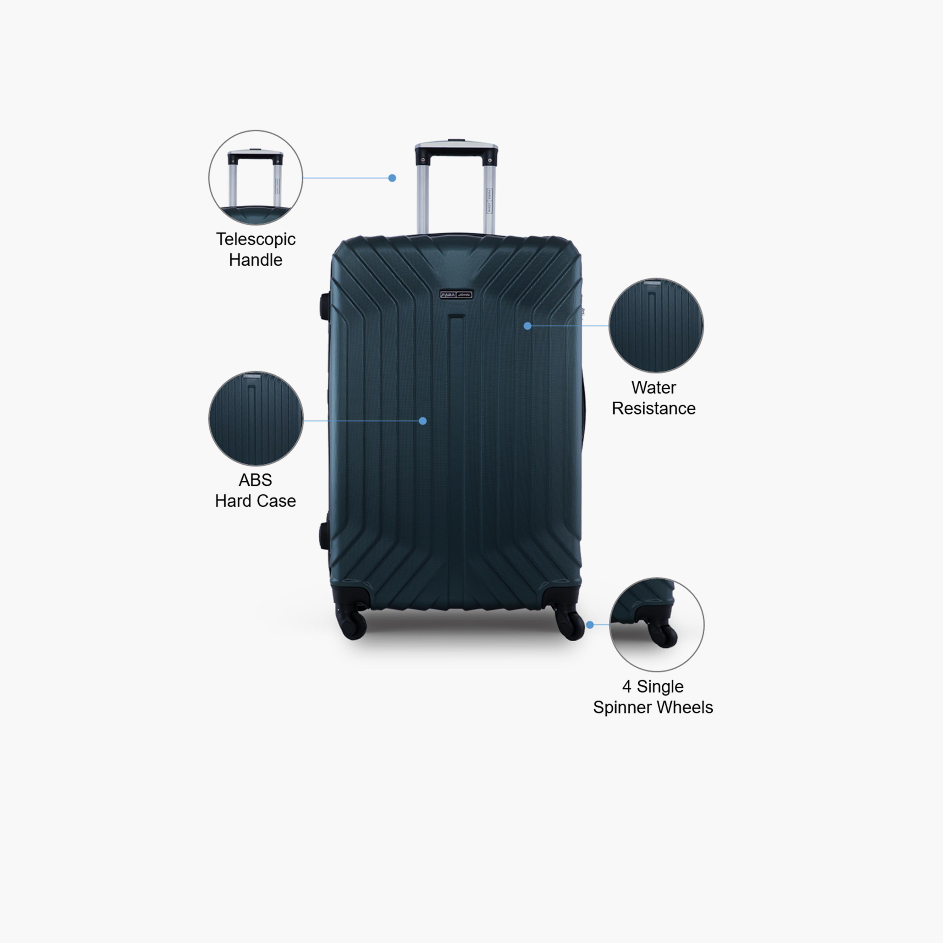 Para John Noir 55 CM Small Cabin ABS Hard Sided 4-Wheeler Spinner Trolley Bag with Combination Lock | PJTR2047-20-travel-luggagesandbags-luggage-image-3
