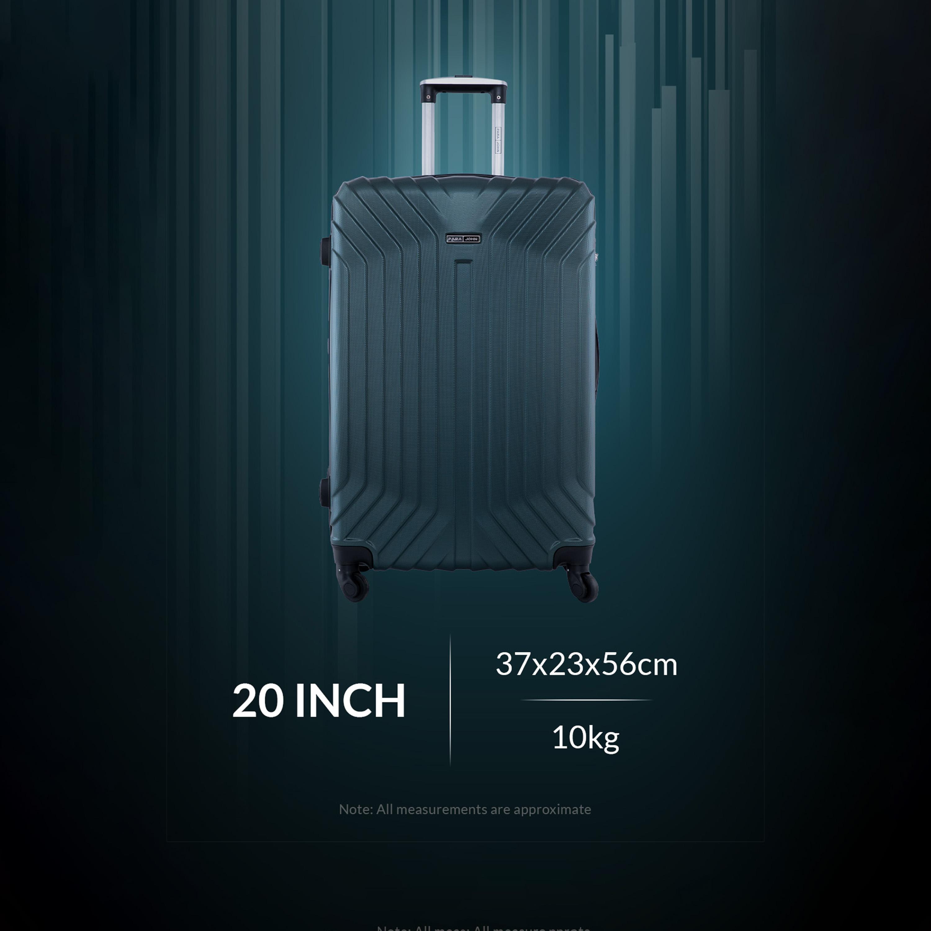 Para John Noir 55 CM Small Cabin ABS Hard Sided 4-Wheeler Spinner Trolley Bag with Combination Lock | PJTR2047-20-travel-luggagesandbags-luggage-image-6