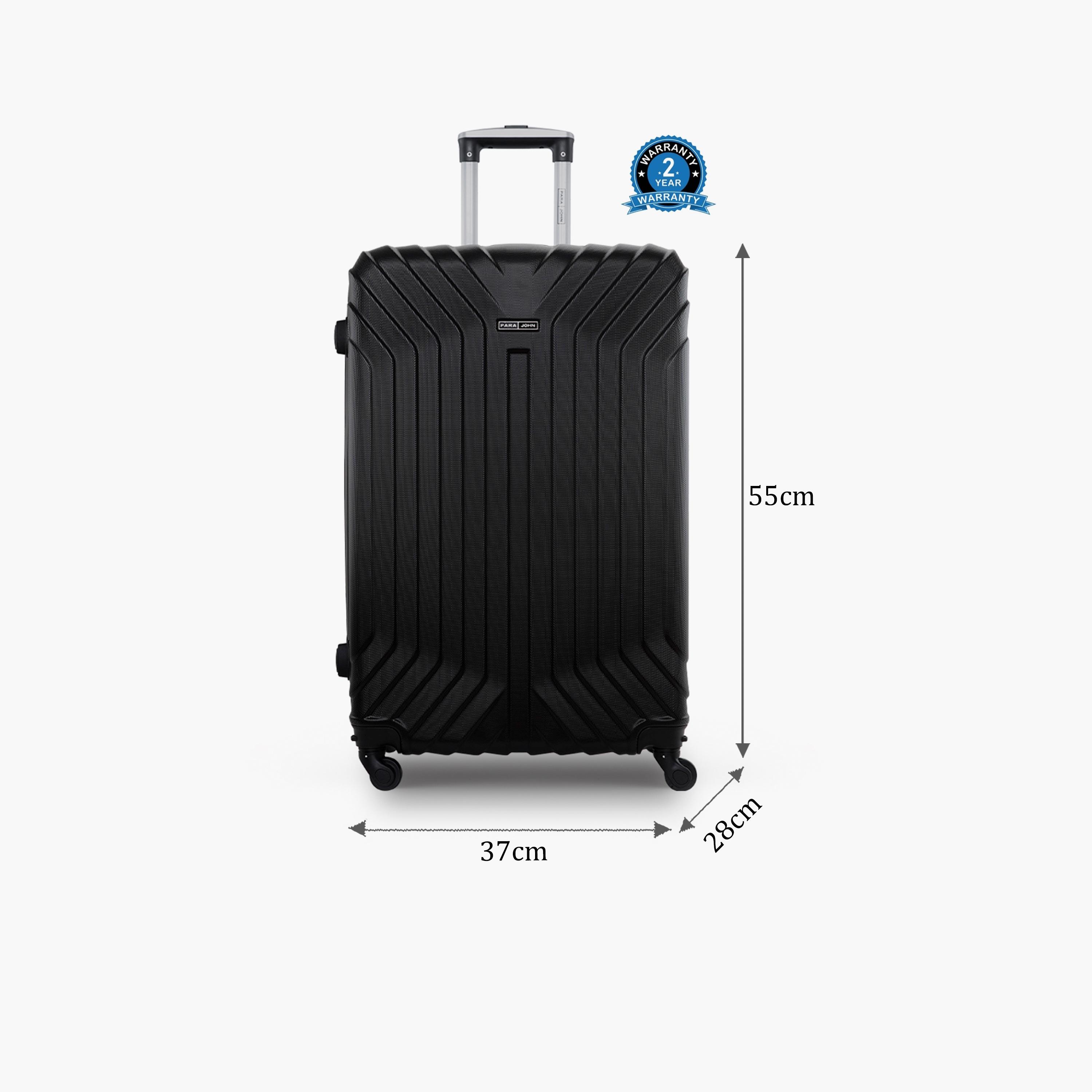 Para John Noir 55 CM Small Cabin ABS Hard Sided 4-Wheeler Spinner Trolley Bag with Combination Lock | PJTR2047-20-travel-luggagesandbags-luggage-image-2
