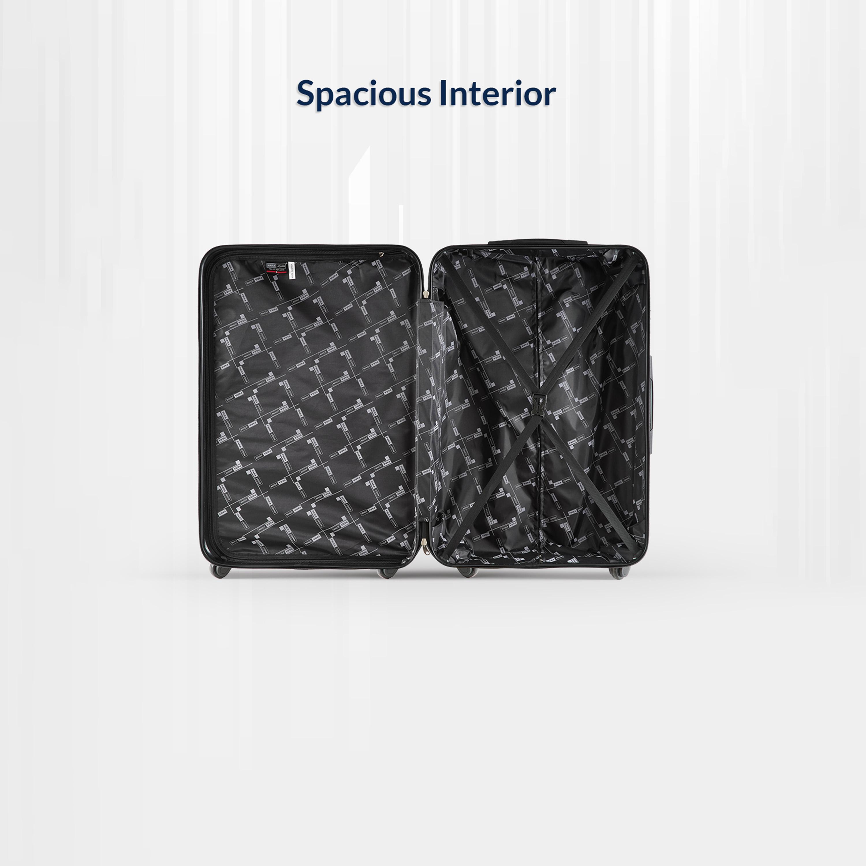Para John Noir 55 CM Small Cabin ABS Hard Sided 4-Wheeler Spinner Trolley Bag with Combination Lock | PJTR2047-20-travel-luggagesandbags-luggage-image-5