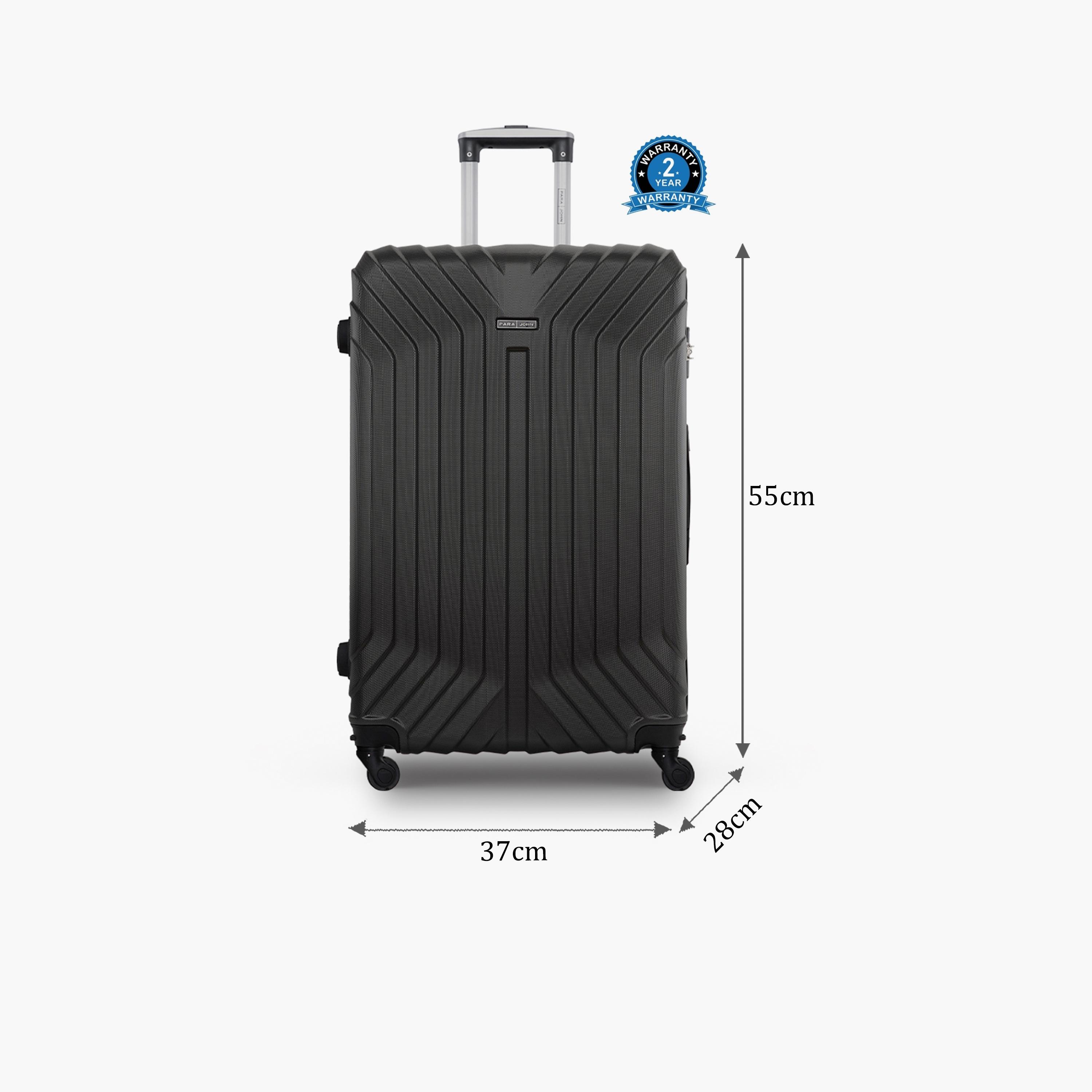 Para John Noir 55 CM Small Cabin ABS Hard Sided 4-Wheeler Spinner Trolley Bag with Combination Lock | PJTR2047-20-travel-luggagesandbags-luggage-image-2