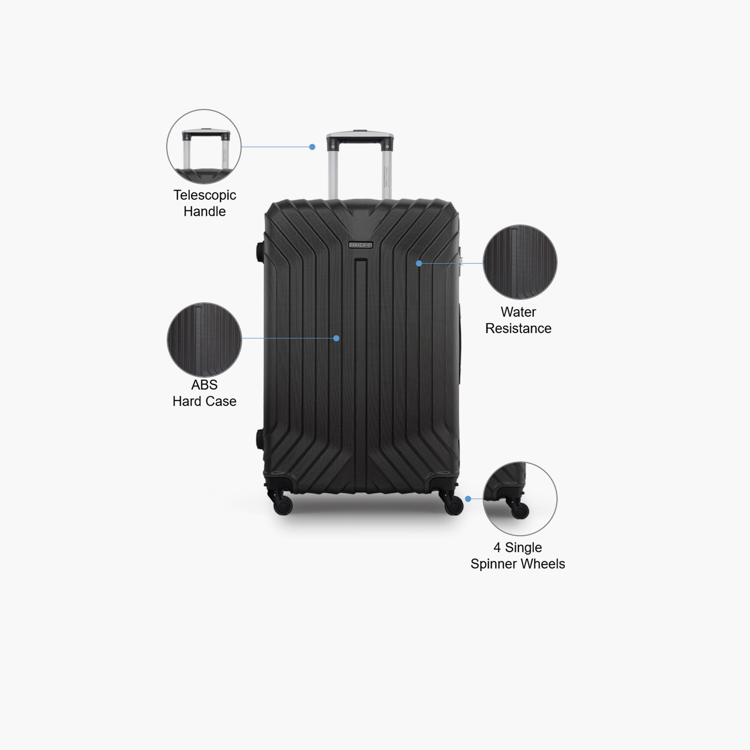 Para John Noir 55 CM Small Cabin ABS Hard Sided 4-Wheeler Spinner Trolley Bag with Combination Lock | PJTR2047-20-travel-luggagesandbags-luggage-image-3