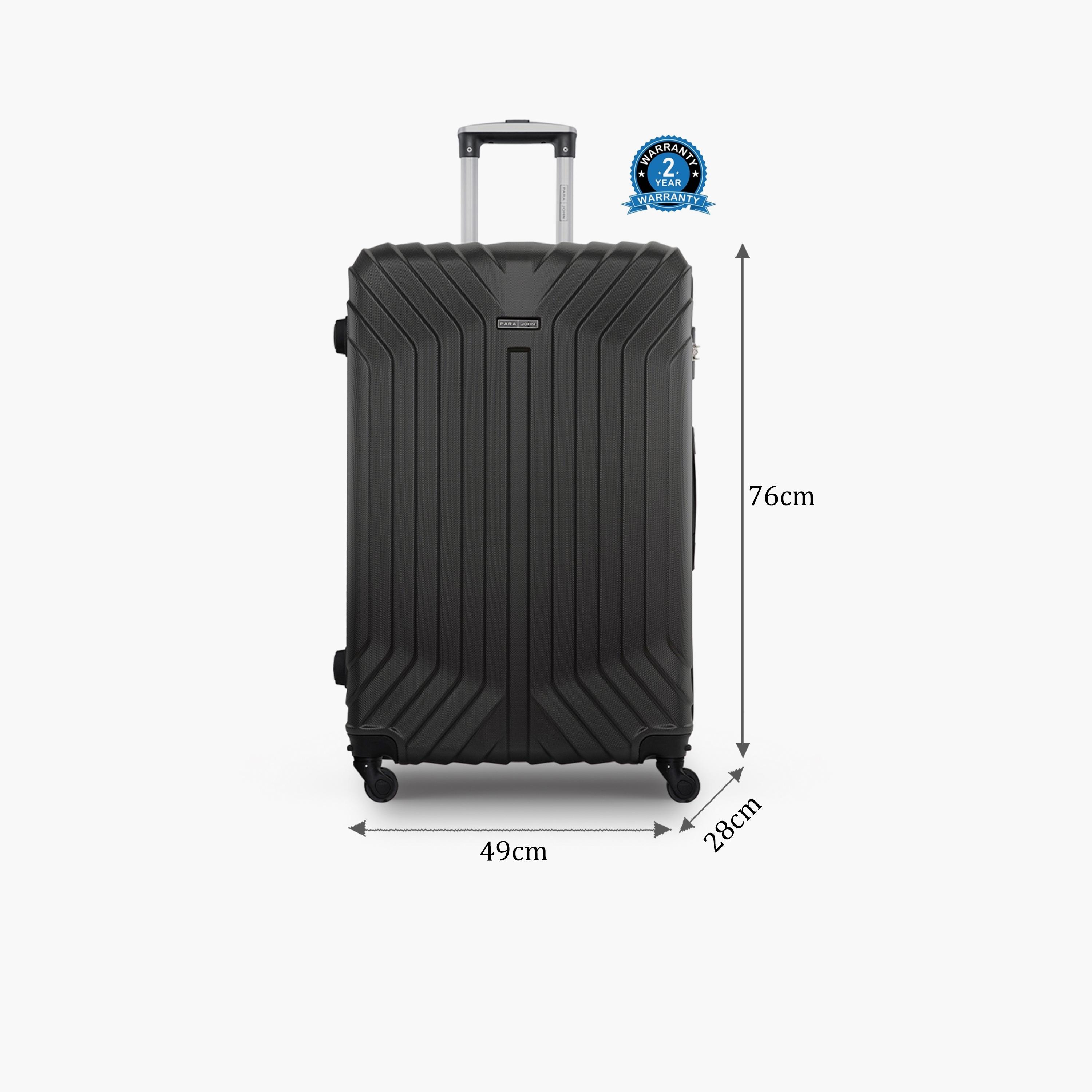 Para John Noir 76 CM Large Check-in ABS Hard Sided 4-Wheeler Spinner Trolley Bag with Combination Lock | PJTR2047-28-travel-luggagesandbags-luggage-image-2