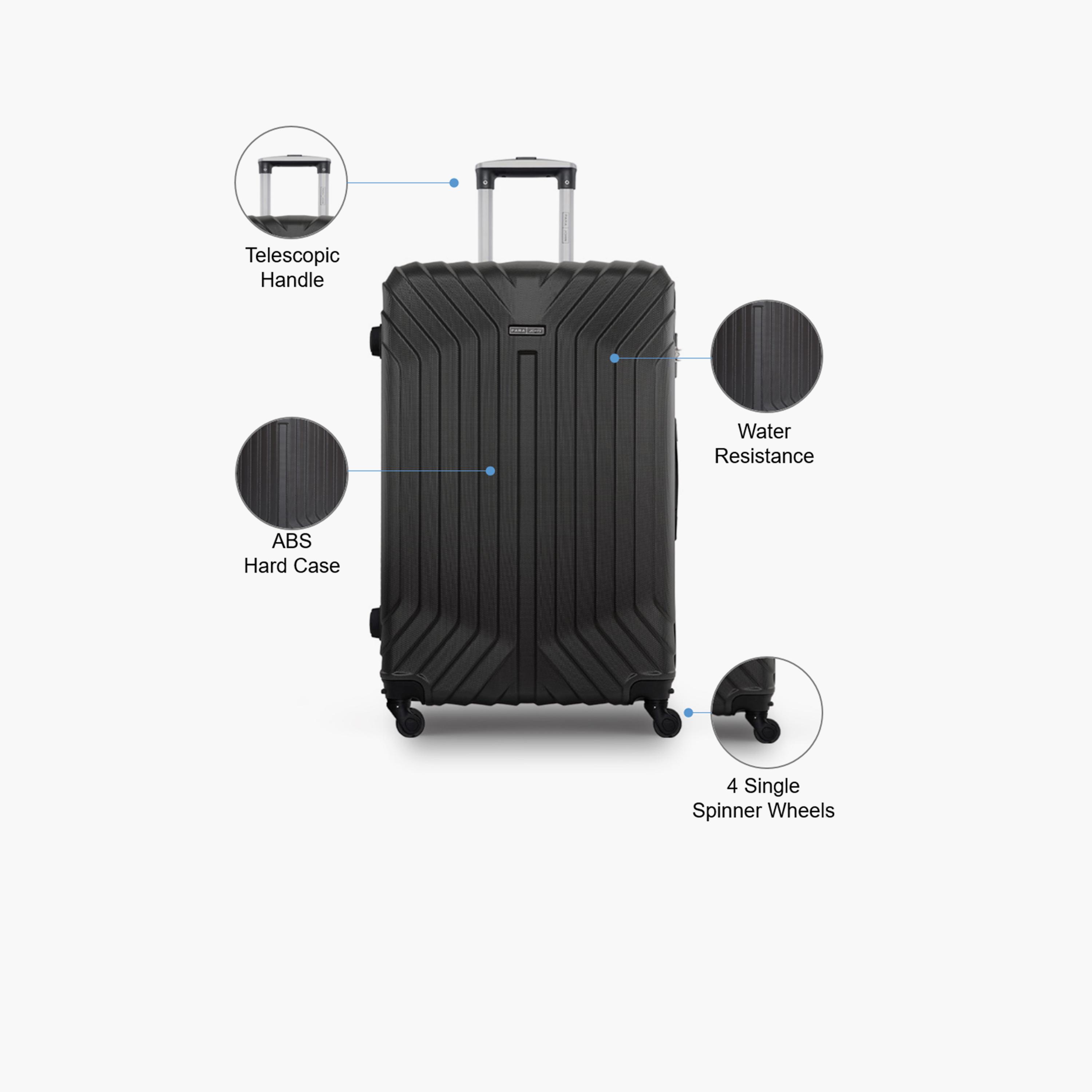 Para John Noir 76 CM Large Check-in ABS Hard Sided 4-Wheeler Spinner Trolley Bag with Combination Lock | PJTR2047-28-travel-luggagesandbags-luggage-image-3