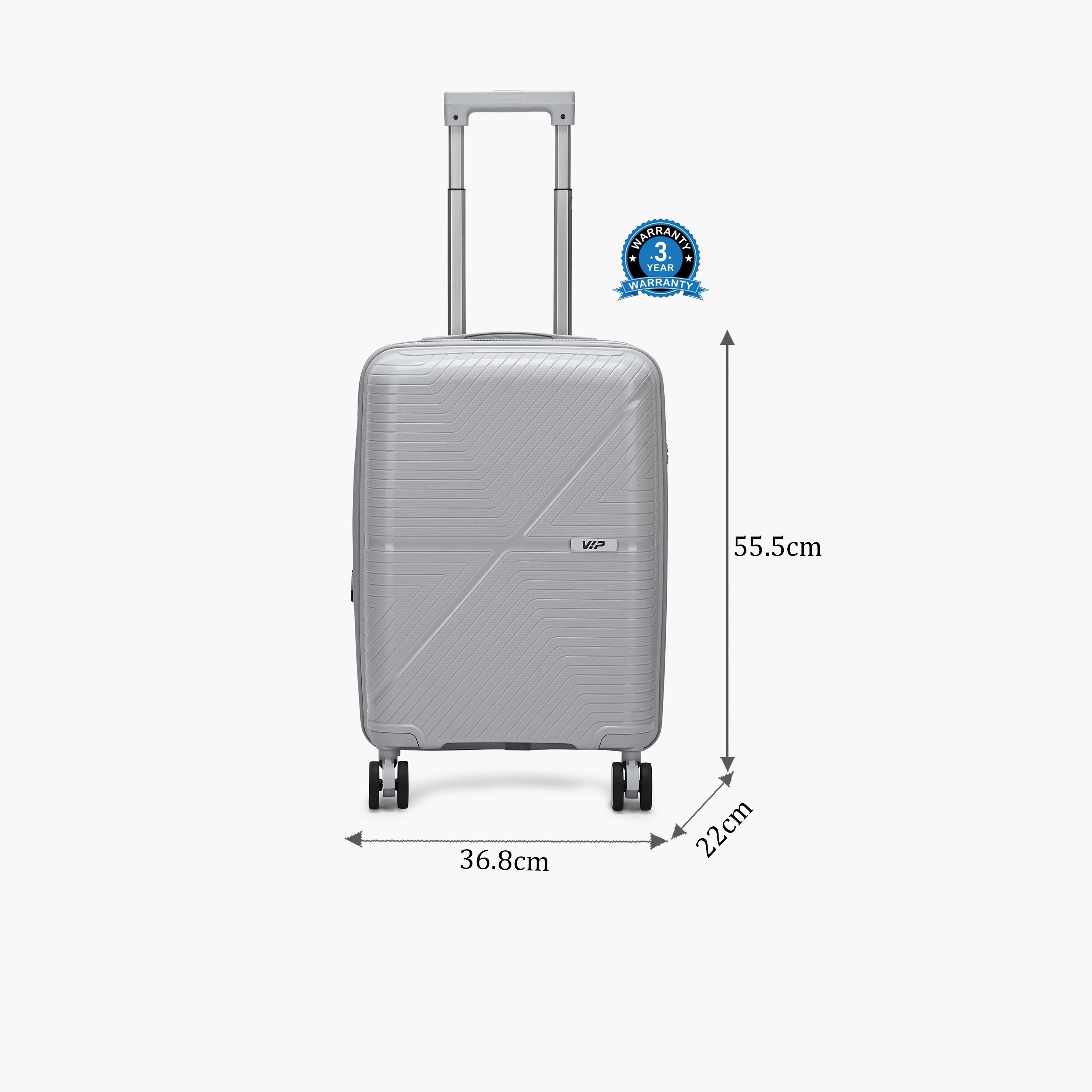 VIP Retreat 55.5 CM Small Cabin Polypropylene Hard Sided 4-Wheeler Spinner Trolley Bag with TSA Lock-travel-luggagesandbags-luggage-image-2