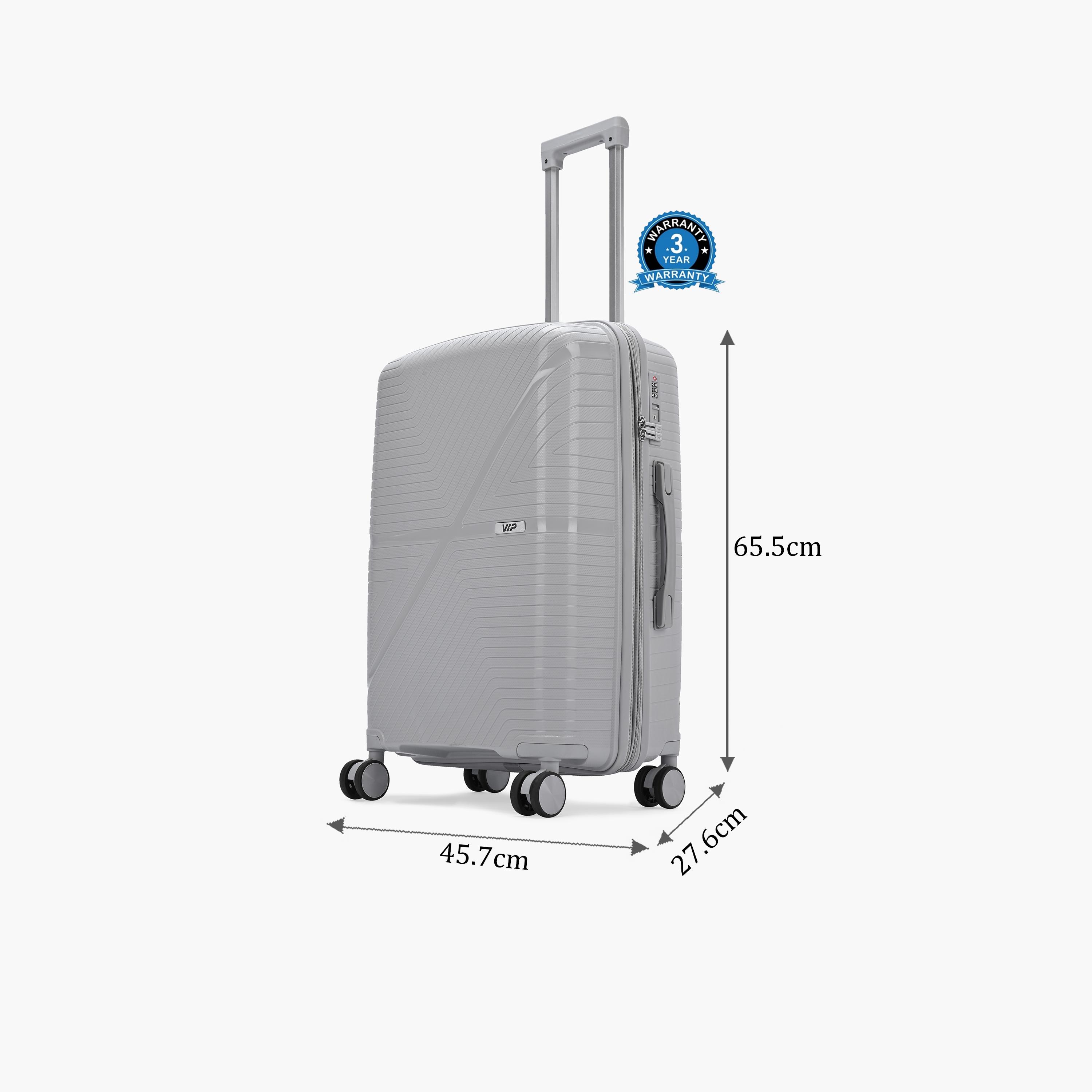 VIP Retreat 65.5 CM Medium Check-in Polypropylene Hard Sided 4-Wheeler Spinner Trolley Bag with TSA Lock-travel-luggagesandbags-luggage-image-2