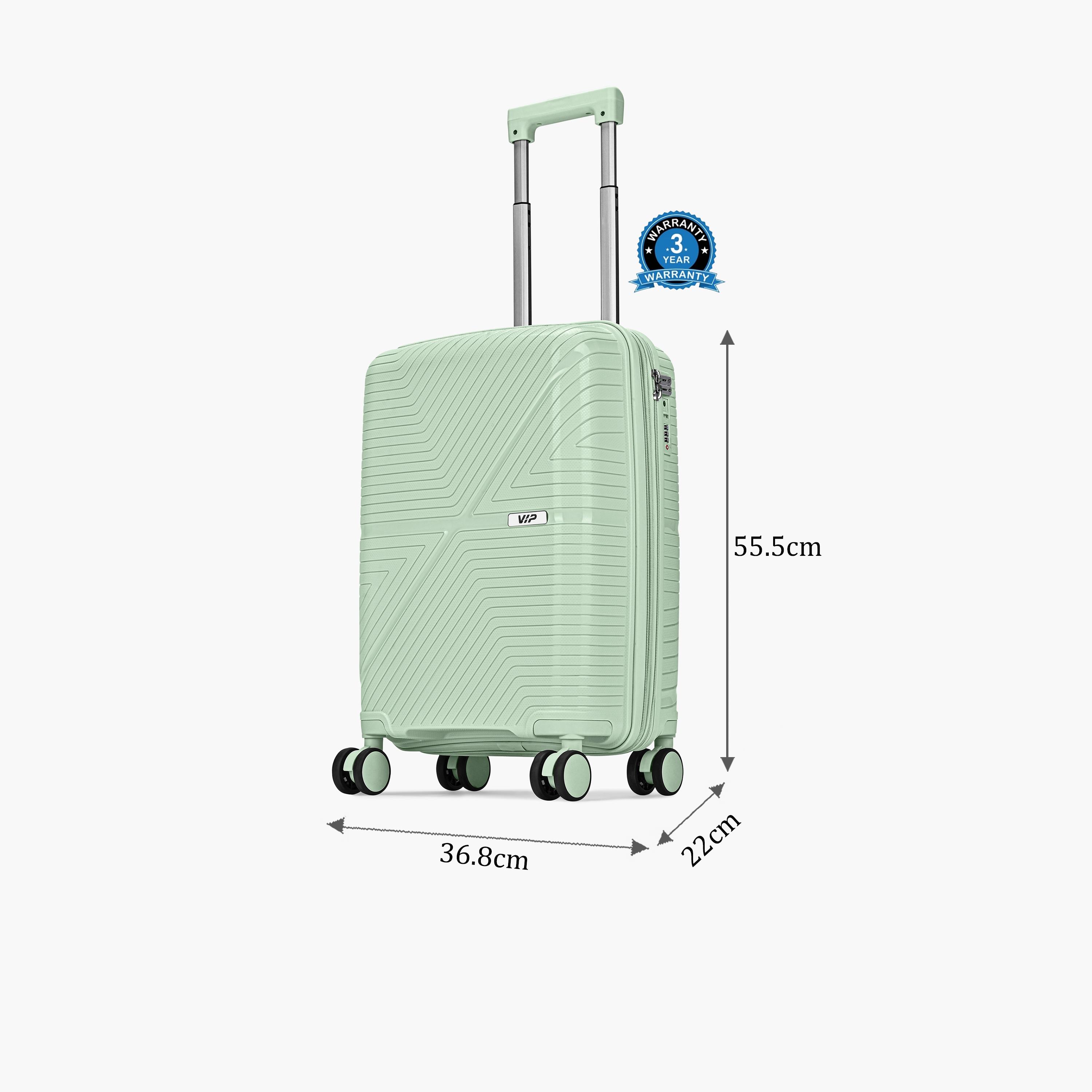 VIP Retreat 55.5 CM Small Cabin Polypropylene Hard Sided 4-Wheeler Spinner Trolley Bag with TSA Lock-travel-luggagesandbags-luggage-image-2