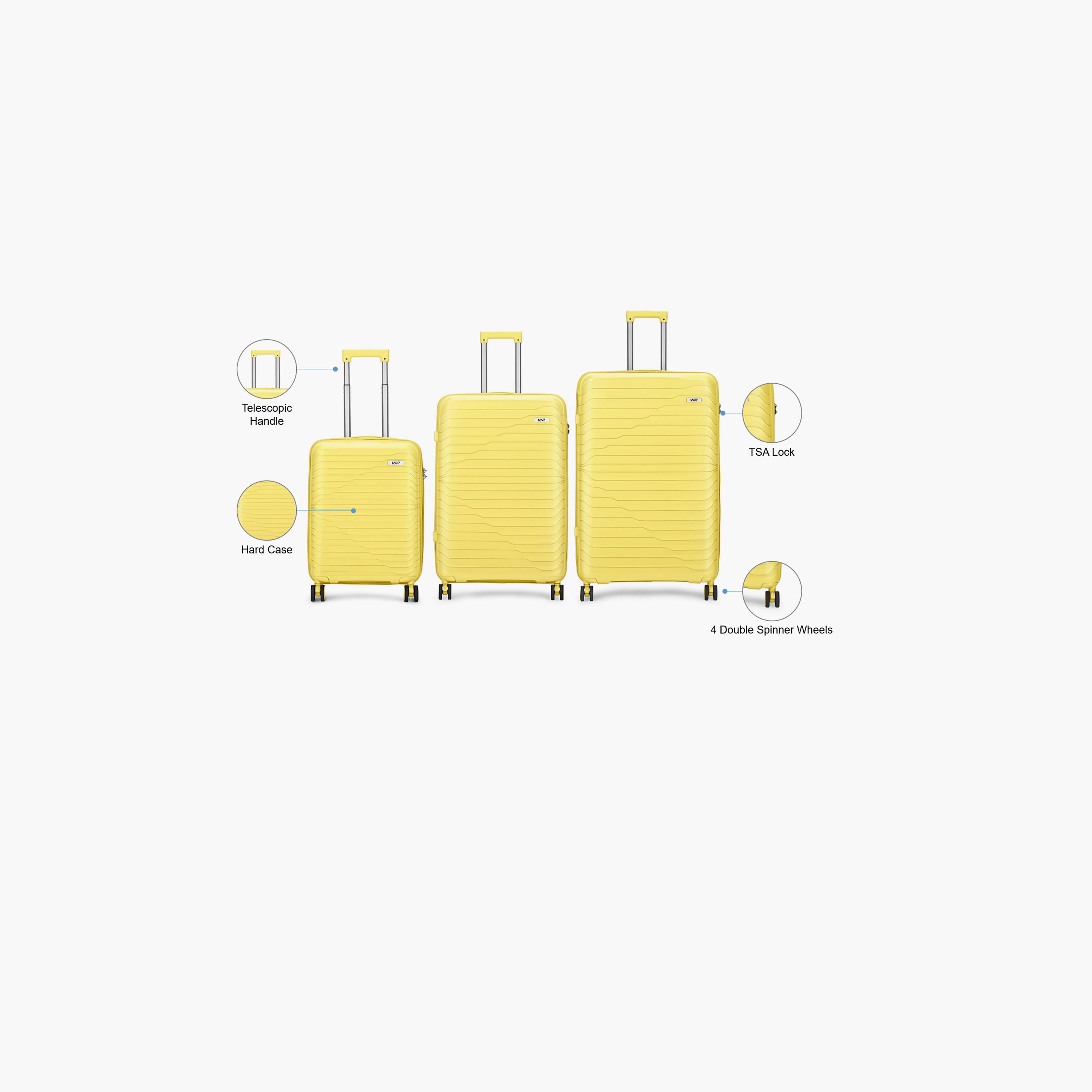 VIP Tourage Set of 3 Polypropylene Hard Sided 4-Wheeler Spinner Trolley Bag with TSA Lock-travel-luggagesandbags-luggage-image-2