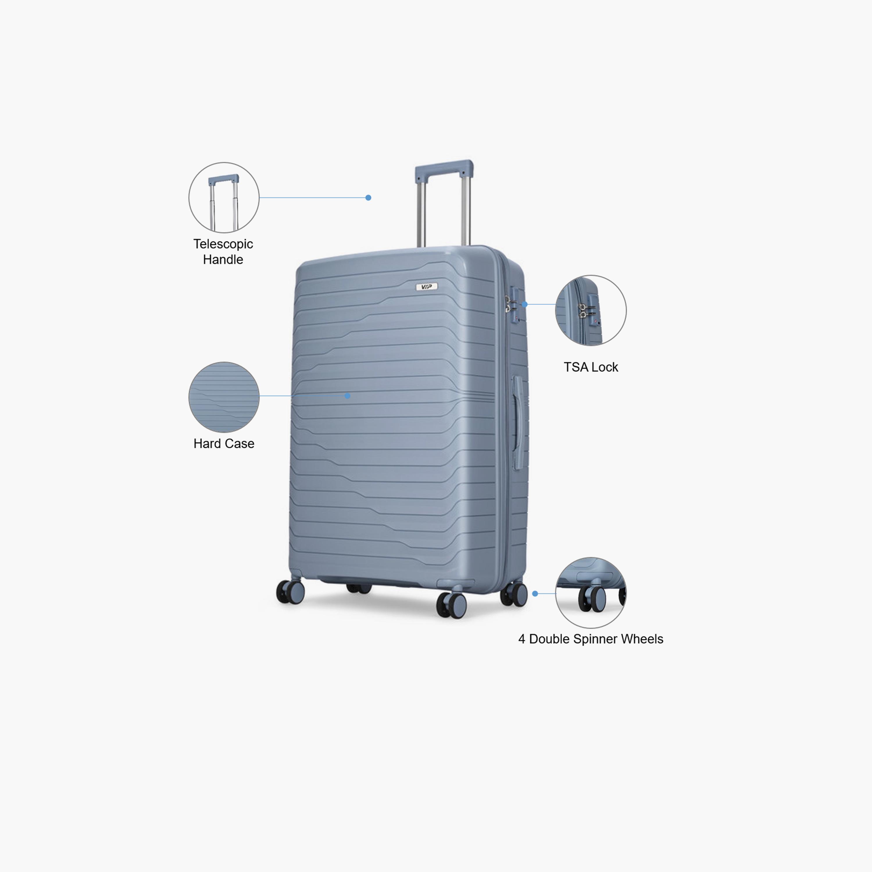 VIP Tourage 86 CM Large Check-in Polypropylene Hard Sided 4-Wheeler Spinner Trolley Bag with TSA Lock-travel-luggagesandbags-luggage-image-3