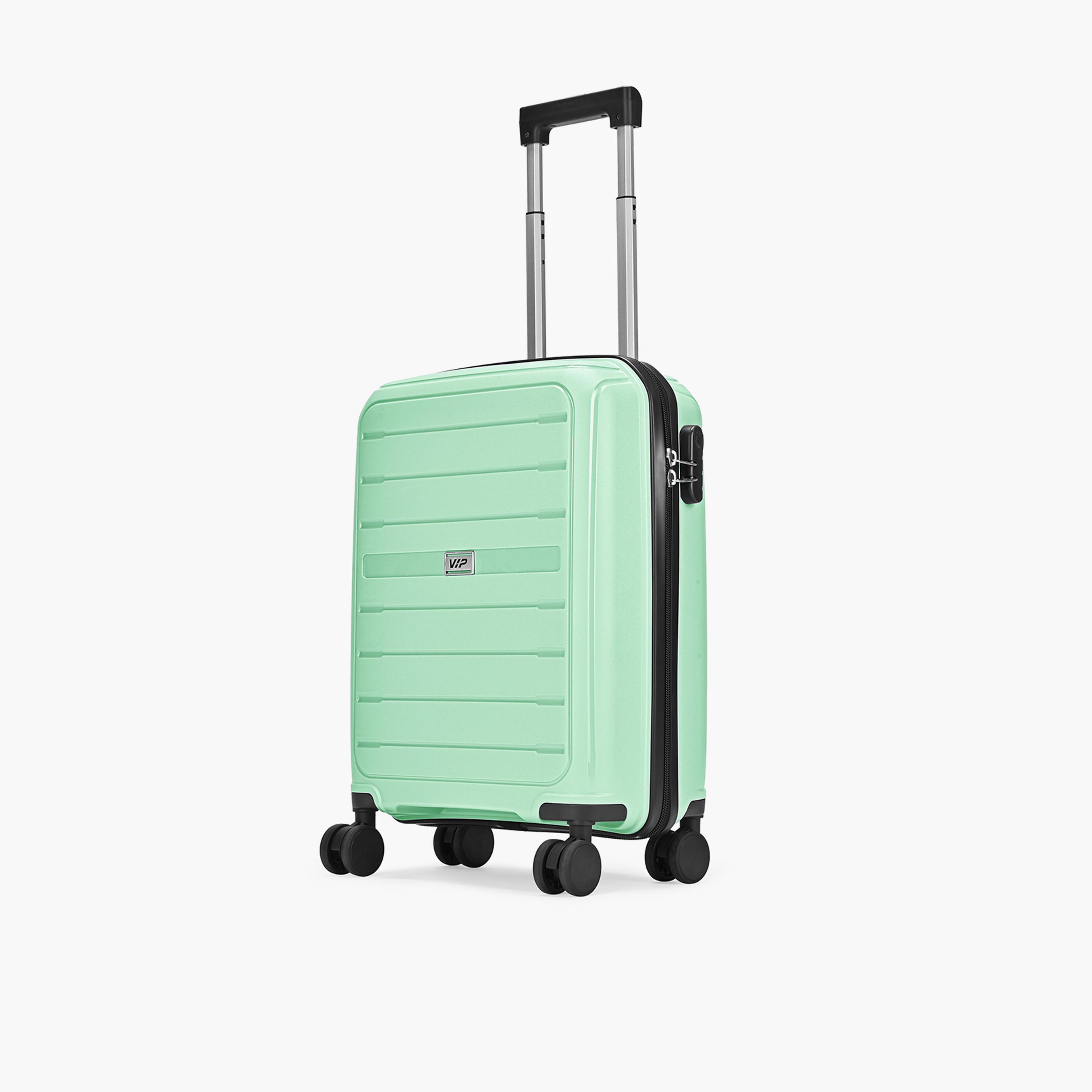 VIP Trekk 55.5 CM Small Cabin Polypropylene Hard Sided 4-Wheeler Spinner Trolley Bag with Combination Lock-travel-luggagesandbags-luggage-image-5