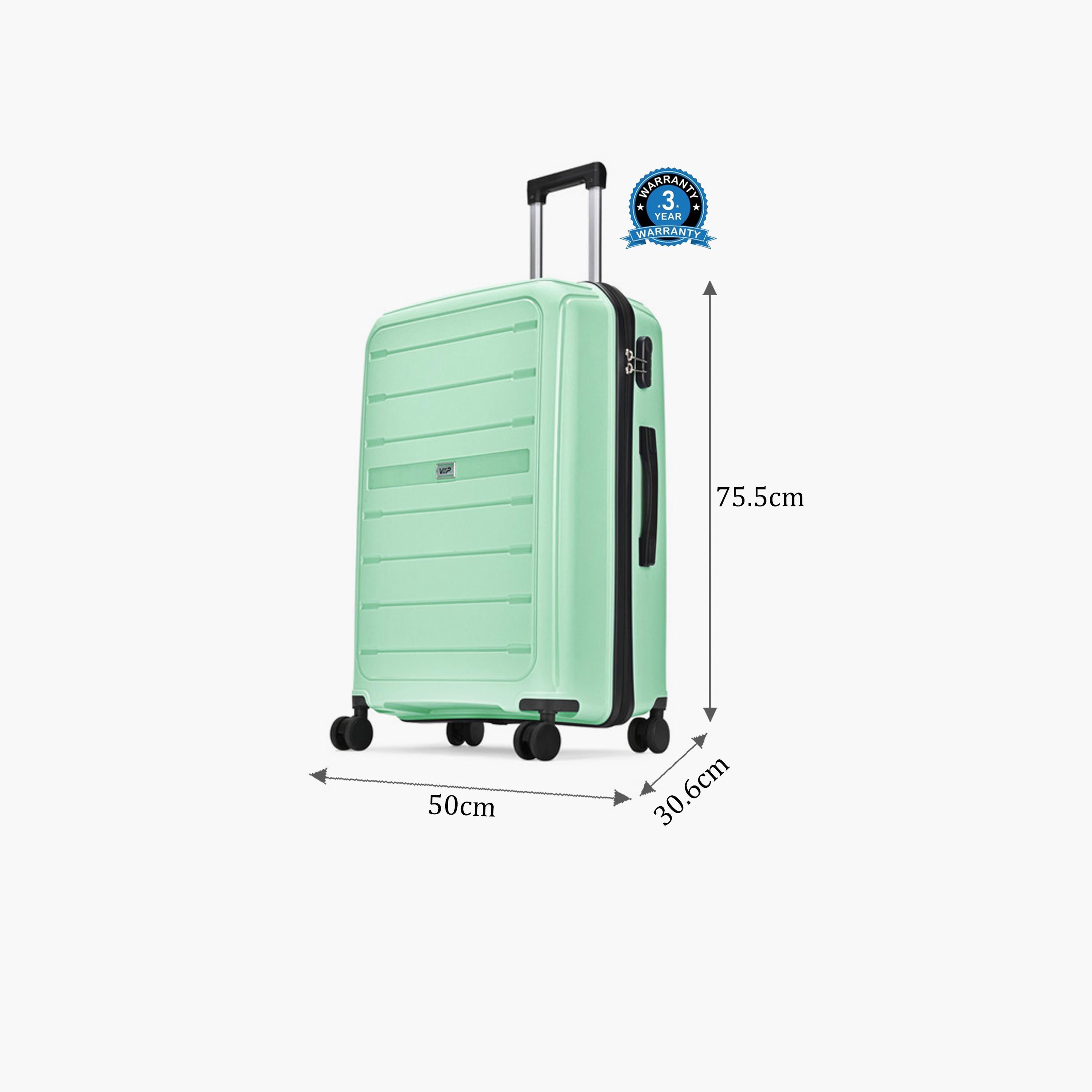 VIP Trekk 75.5 CM Large Check-in Polypropylene Hard Sided 4-Wheeler Spinner Trolley Bag with Combination Lock-travel-luggagesandbags-luggage-image-2
