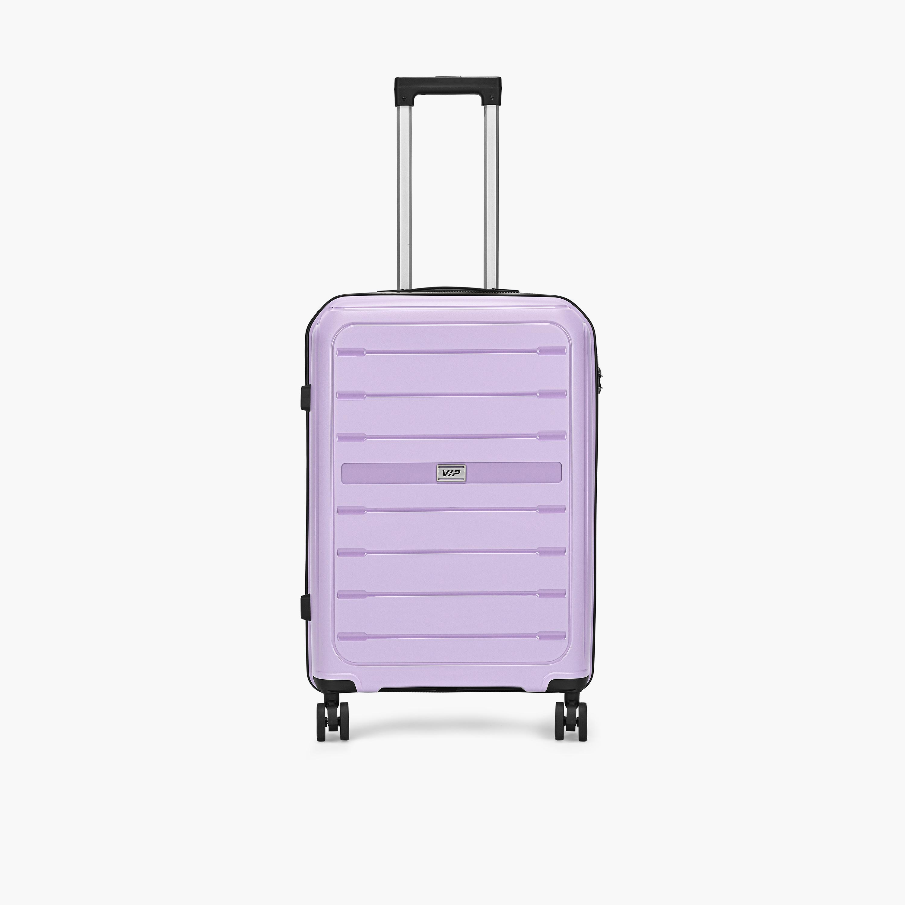 VIP Trekk 65.5 CM Medium Check-in Polypropylene Hard Sided 4-Wheeler Spinner Trolley Bag with Combination Lock-travel-luggagesandbags-luggage-image-1