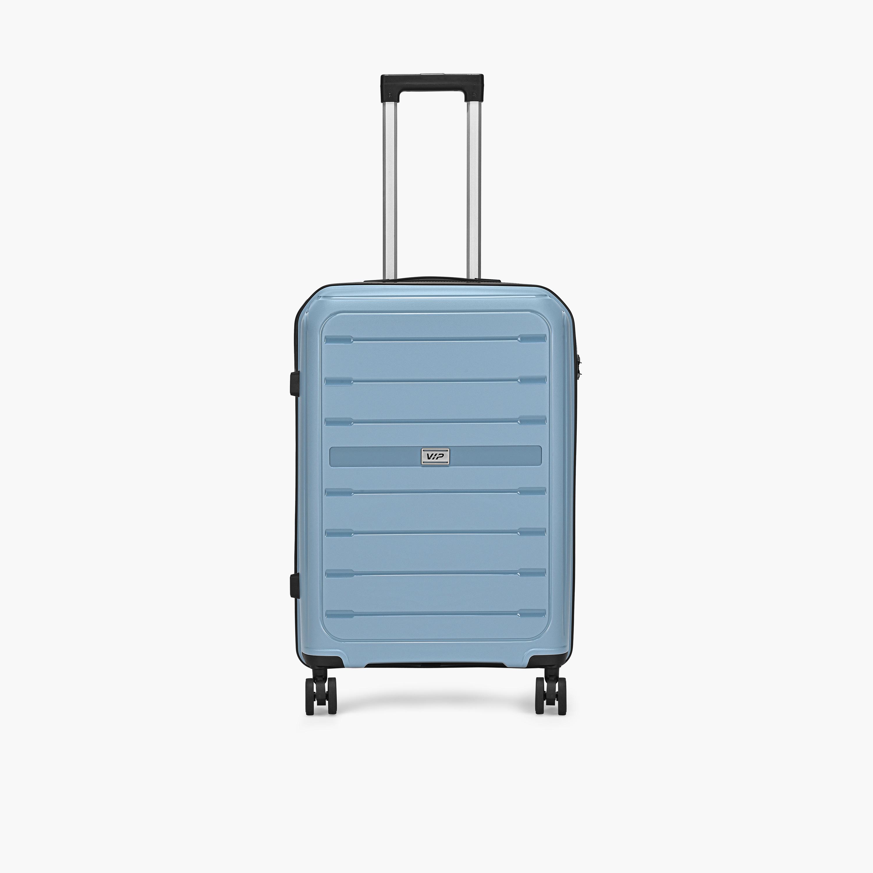 VIP Trekk 65.5 CM Medium Check-in Polypropylene Hard Sided 4-Wheeler Spinner Trolley Bag with Combination Lock-travel-luggagesandbags-luggage-image-1