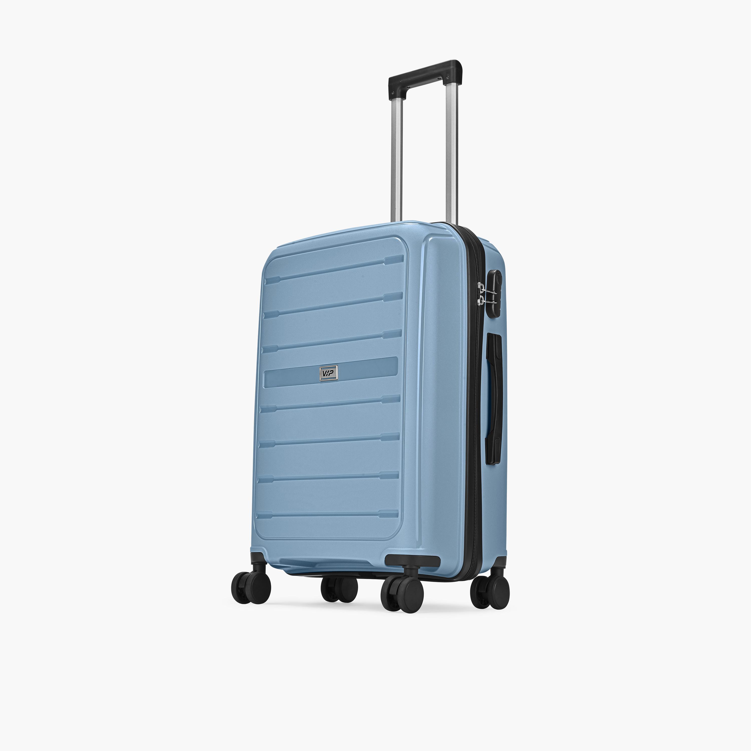 VIP Trekk 65.5 CM Medium Check-in Polypropylene Hard Sided 4-Wheeler Spinner Trolley Bag with Combination Lock-travel-luggagesandbags-luggage-image-5