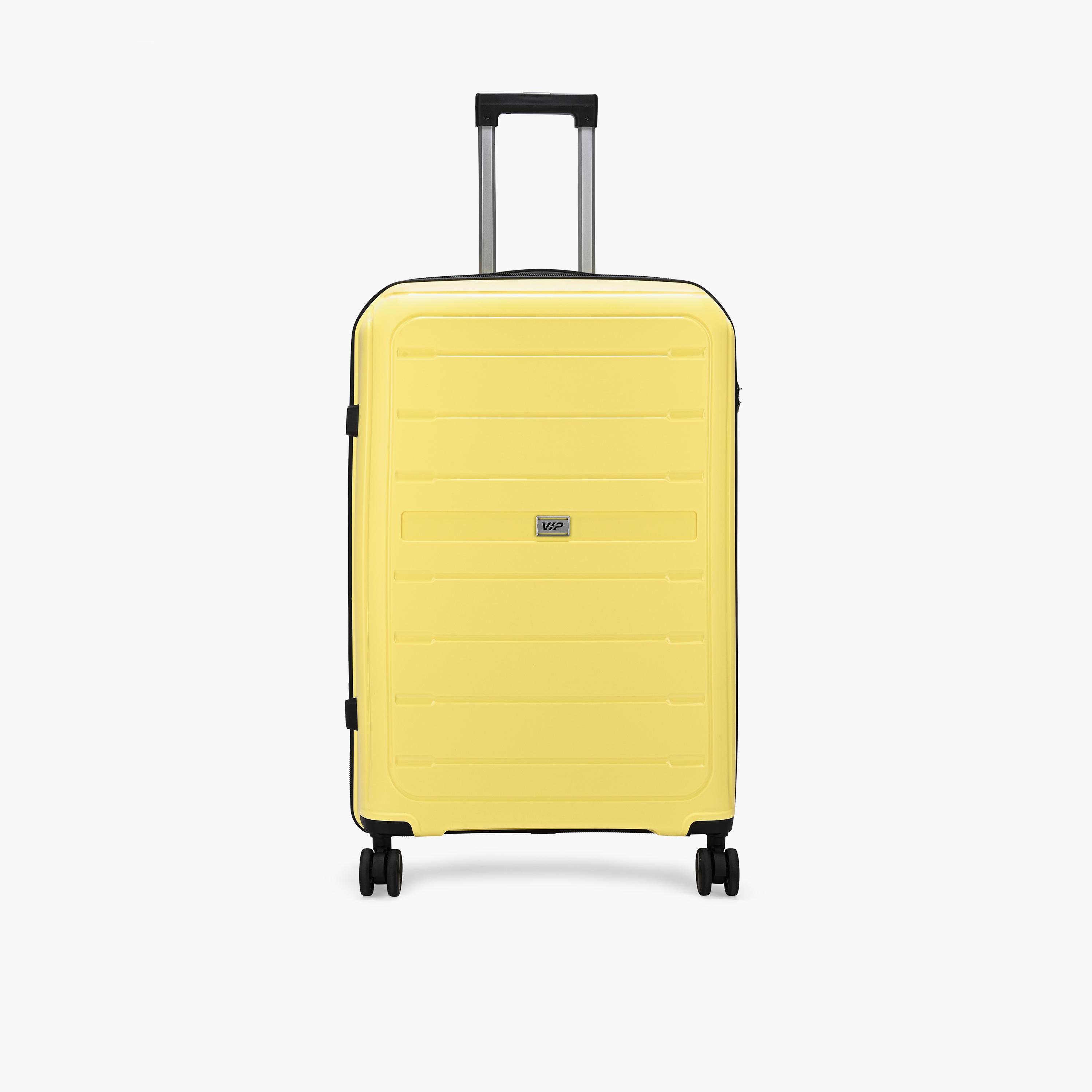 VIP Trekk 75.5 CM Large Check-in Polypropylene Hard Sided 4-Wheeler Spinner Trolley Bag with Combination Lock-travel-luggagesandbags-luggage-image-1