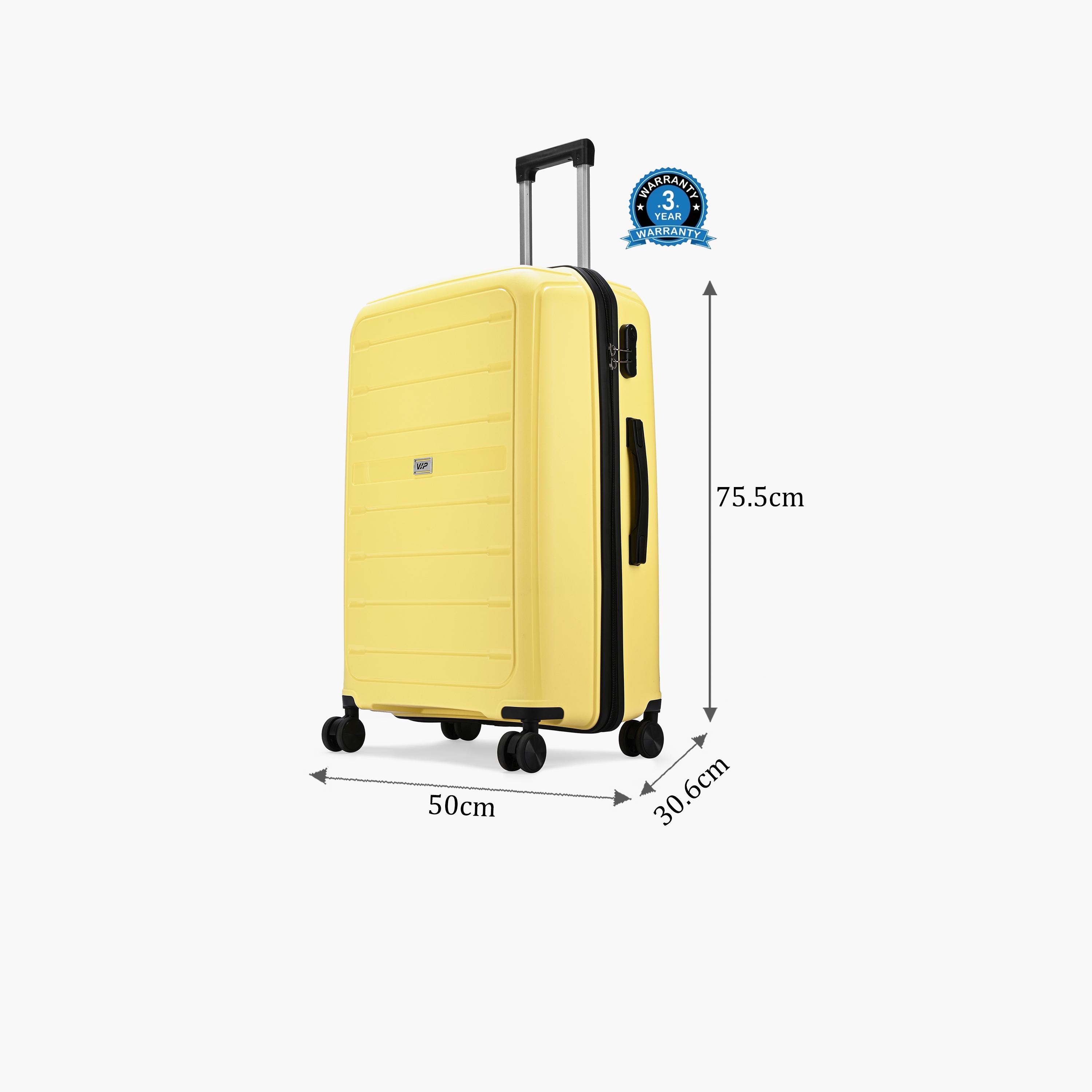VIP Trekk 75.5 CM Large Check-in Polypropylene Hard Sided 4-Wheeler Spinner Trolley Bag with Combination Lock-travel-luggagesandbags-luggage-image-2