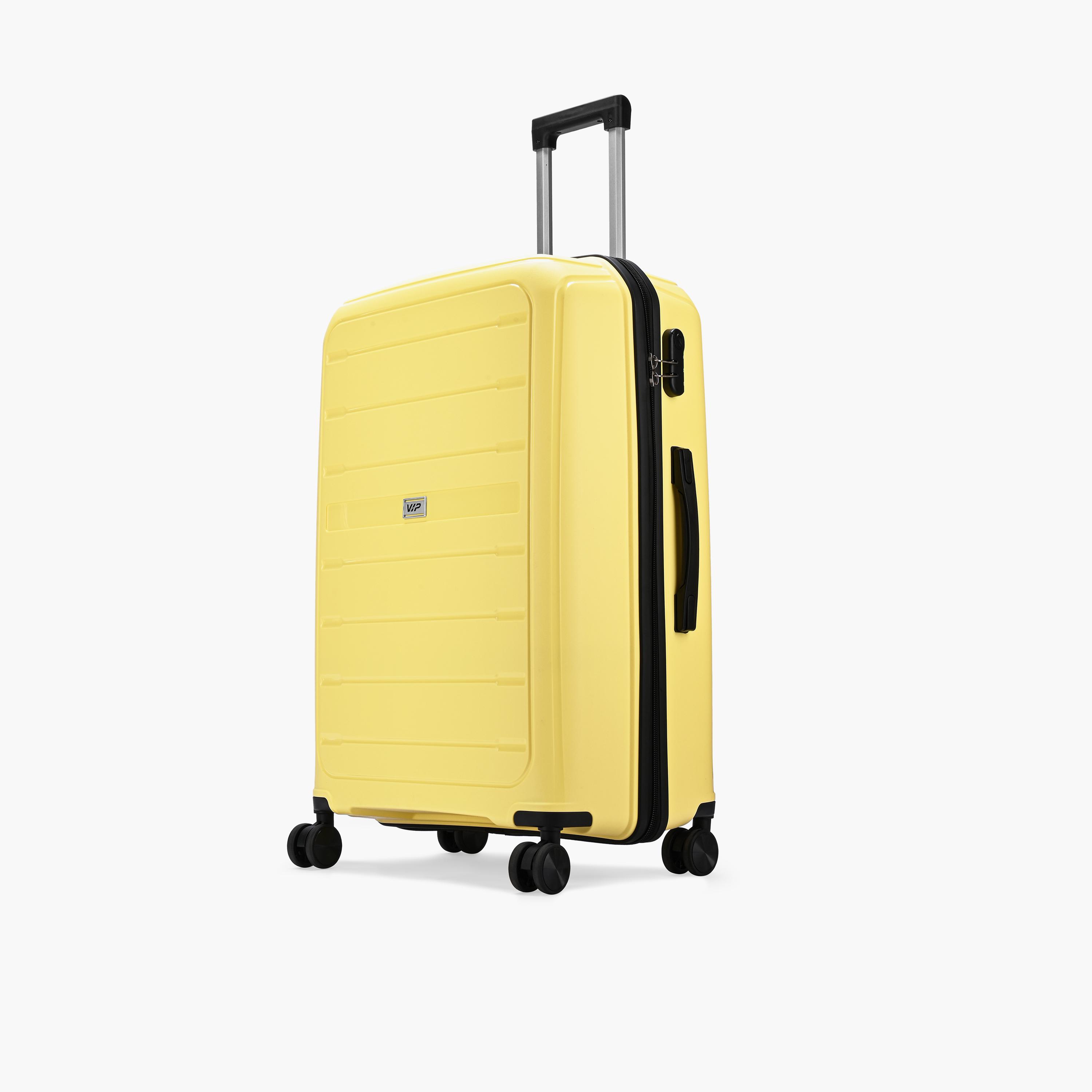 VIP Trekk 75.5 CM Large Check-in Polypropylene Hard Sided 4-Wheeler Spinner Trolley Bag with Combination Lock-travel-luggagesandbags-luggage-image-5