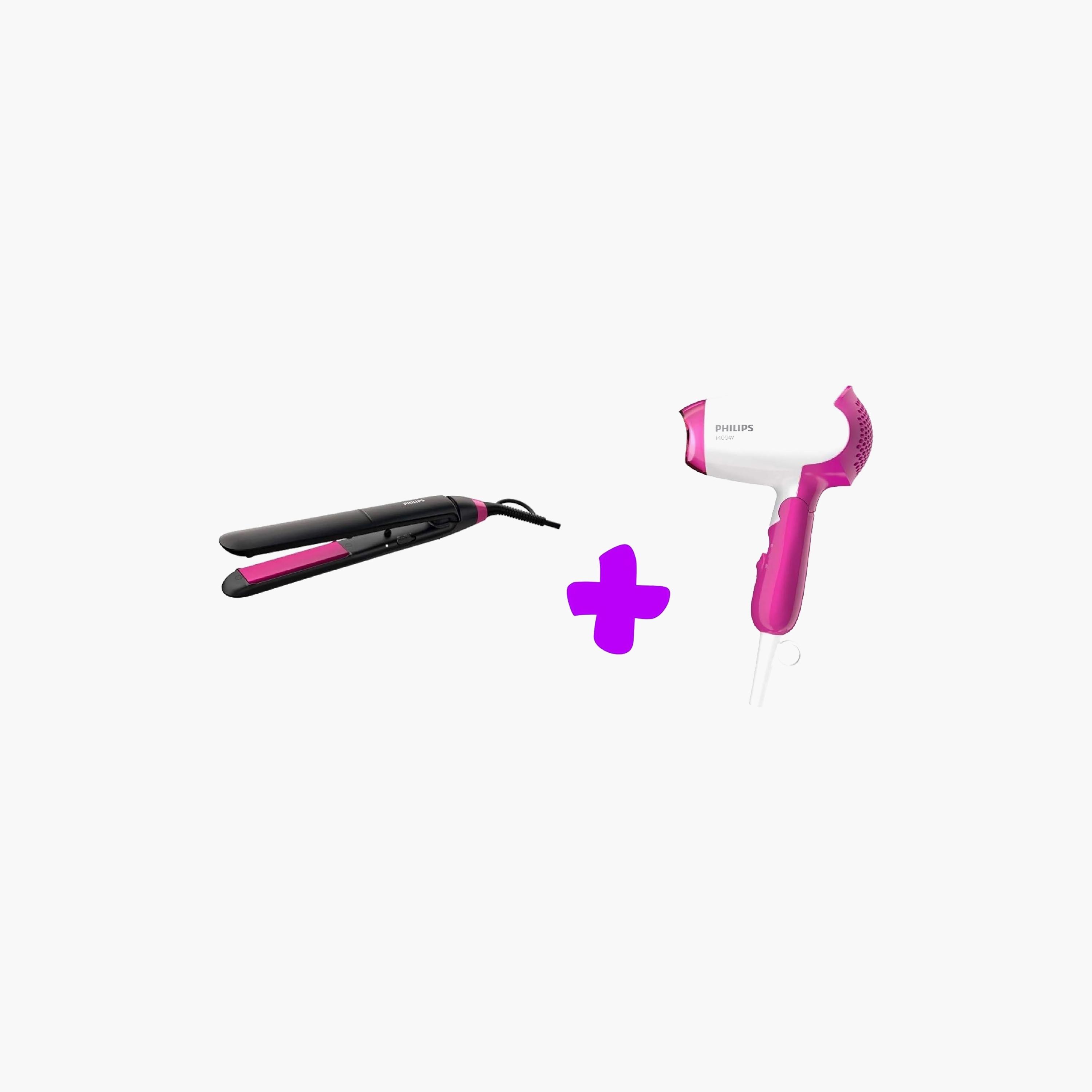 مجفف شعر + مكواة فرد شعر من فيليبس | BHD003+BHS375-beautyandpersonalcare-appliances-hairstylingtools-curlingandstyler-image-1