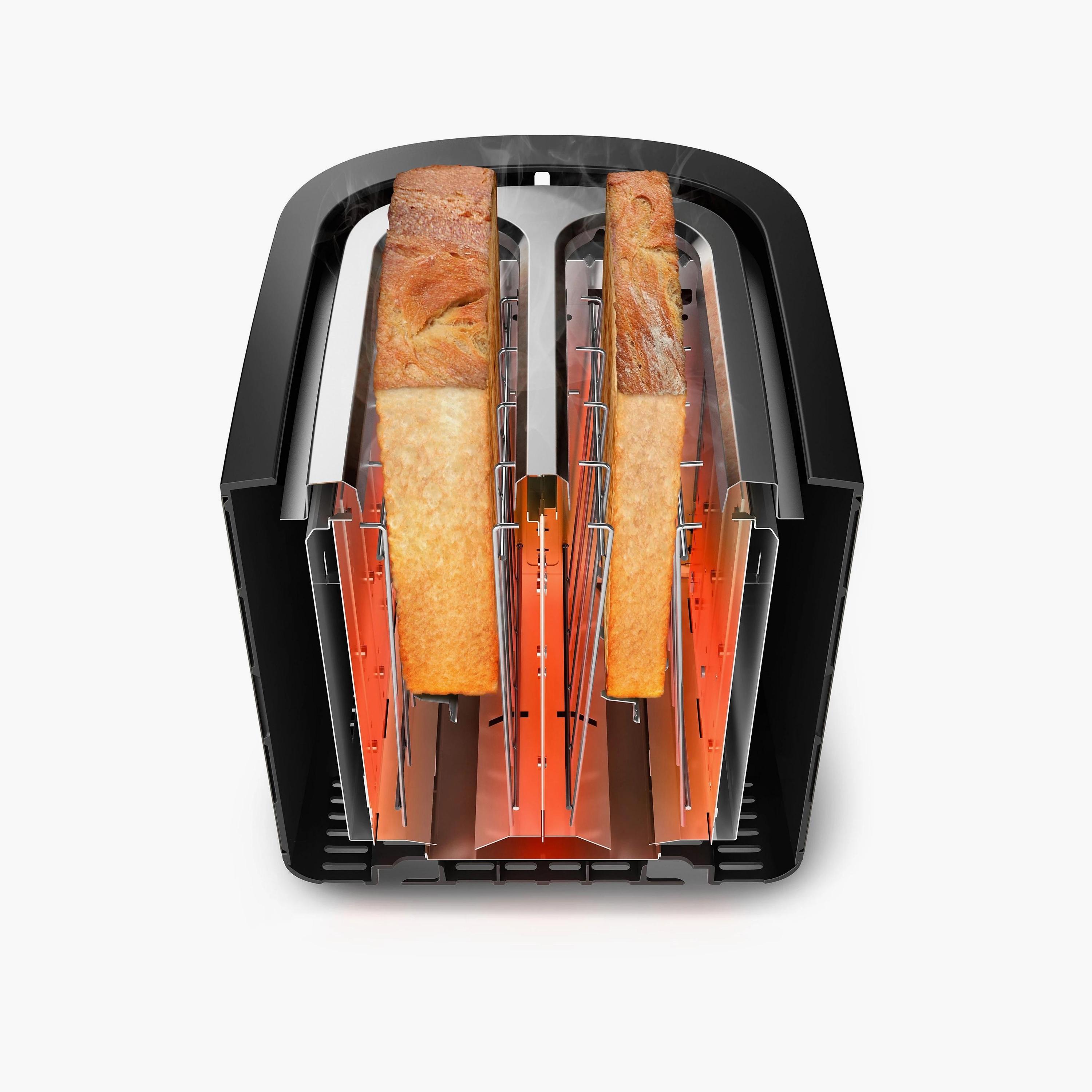 محمصة فيليبس ٥٠٠٠ سلسلة باللونين الأسود والنحاسي | HD2650-31-household-appliances-kitchenappliances-toasters-image-5