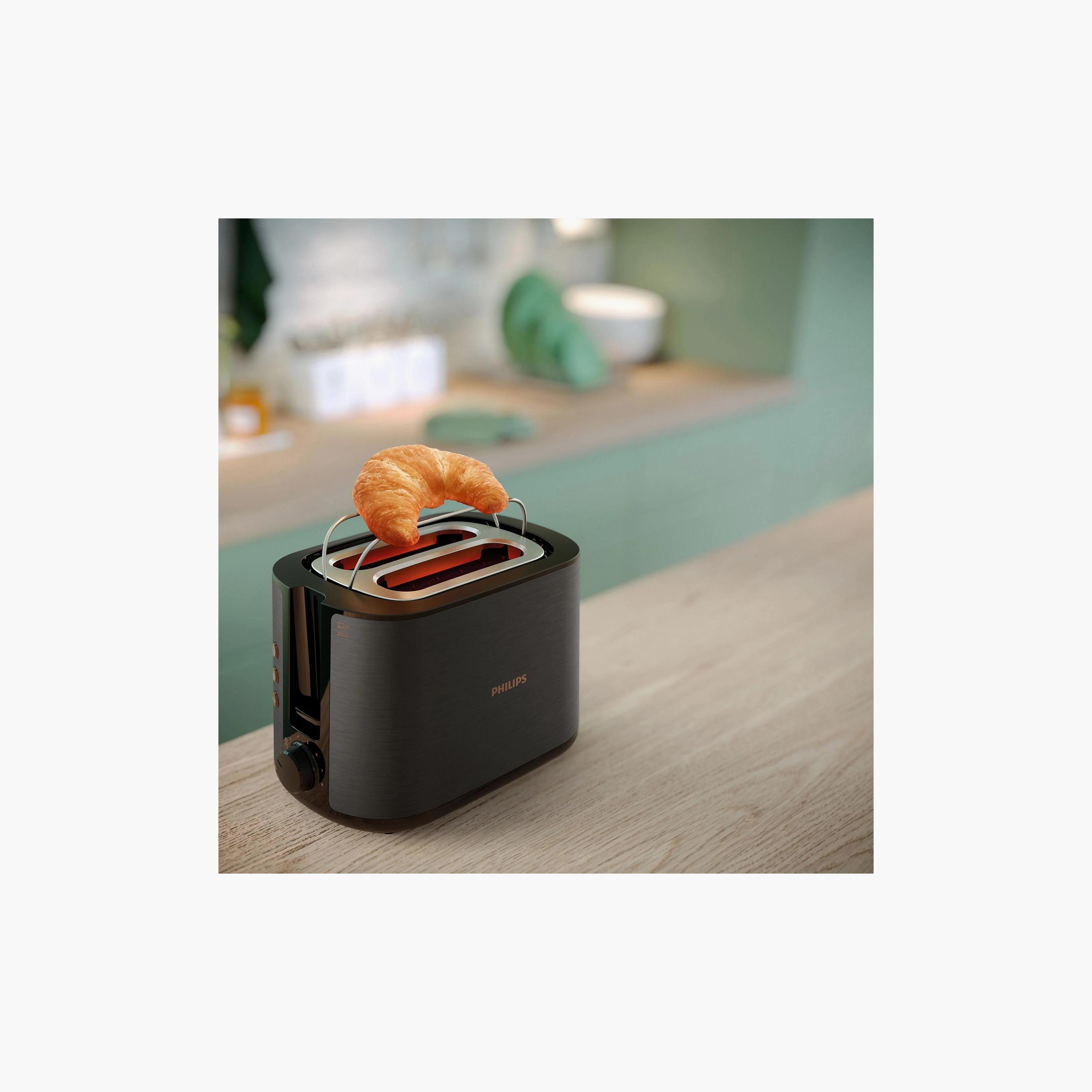 محمصة فيليبس ٥٠٠٠ سلسلة باللونين الأسود والنحاسي | HD2650-31-household-appliances-kitchenappliances-toasters-image-7