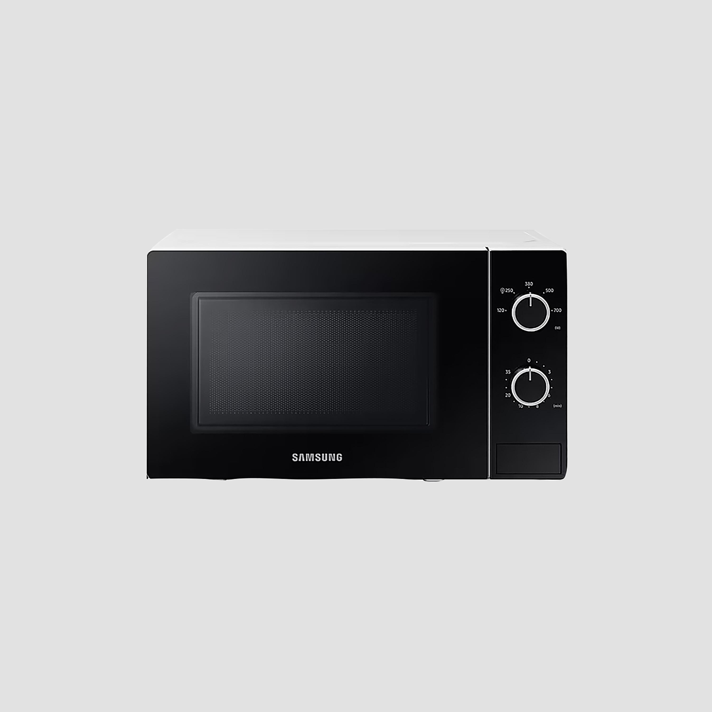Samsung Solo Microwave Oven with Full Glass Door and LED Lighting, 20L White | MS20A3010AH/SG-household-appliances-kitchenappliances-microwavesandovens-image-1