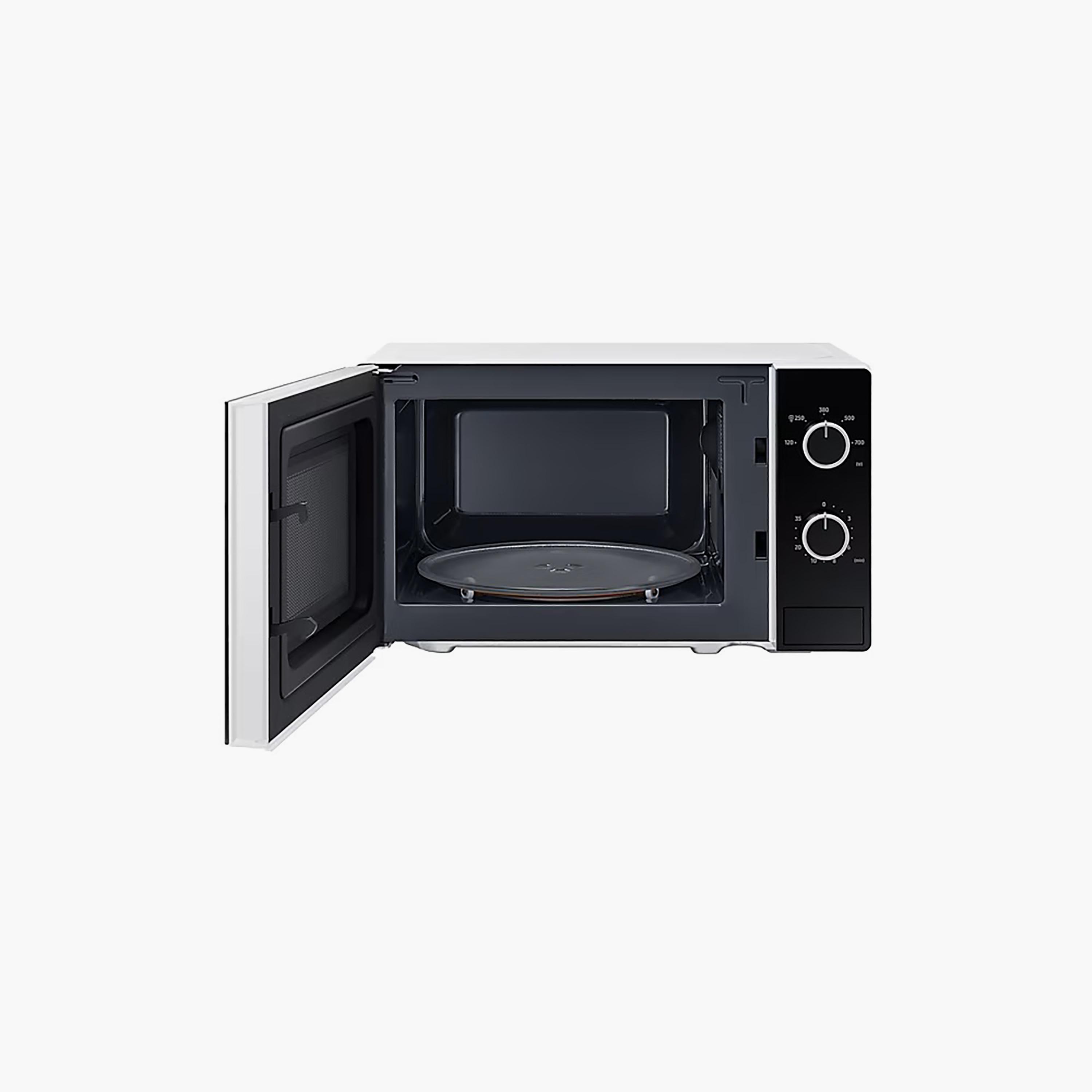 Samsung Solo Microwave Oven with Full Glass Door and LED Lighting, 20L White | MS20A3010AH/SG-household-appliances-kitchenappliances-microwavesandovens-image-2