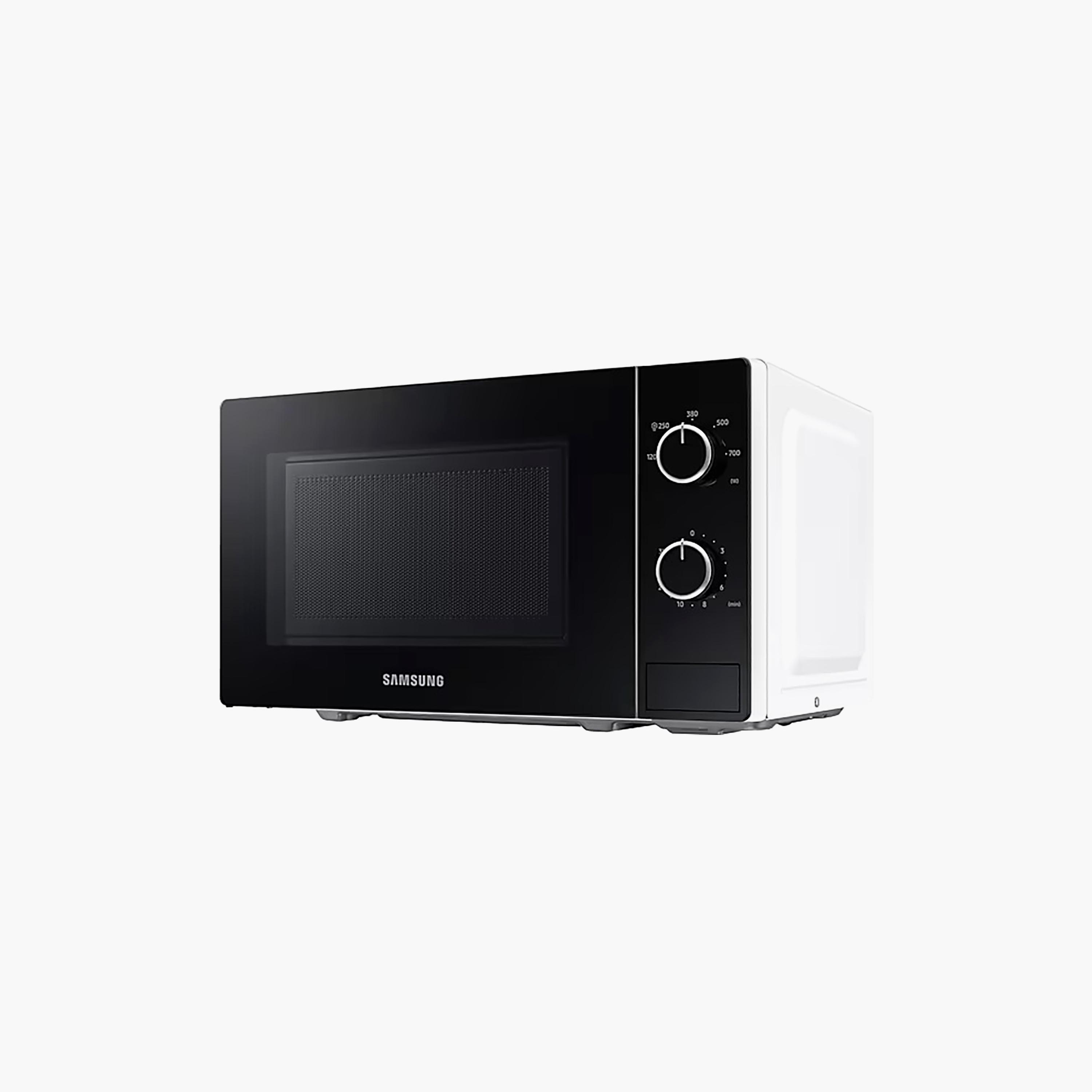Samsung Solo Microwave Oven with Full Glass Door and LED Lighting, 20L White | MS20A3010AH/SG-household-appliances-kitchenappliances-microwavesandovens-image-4