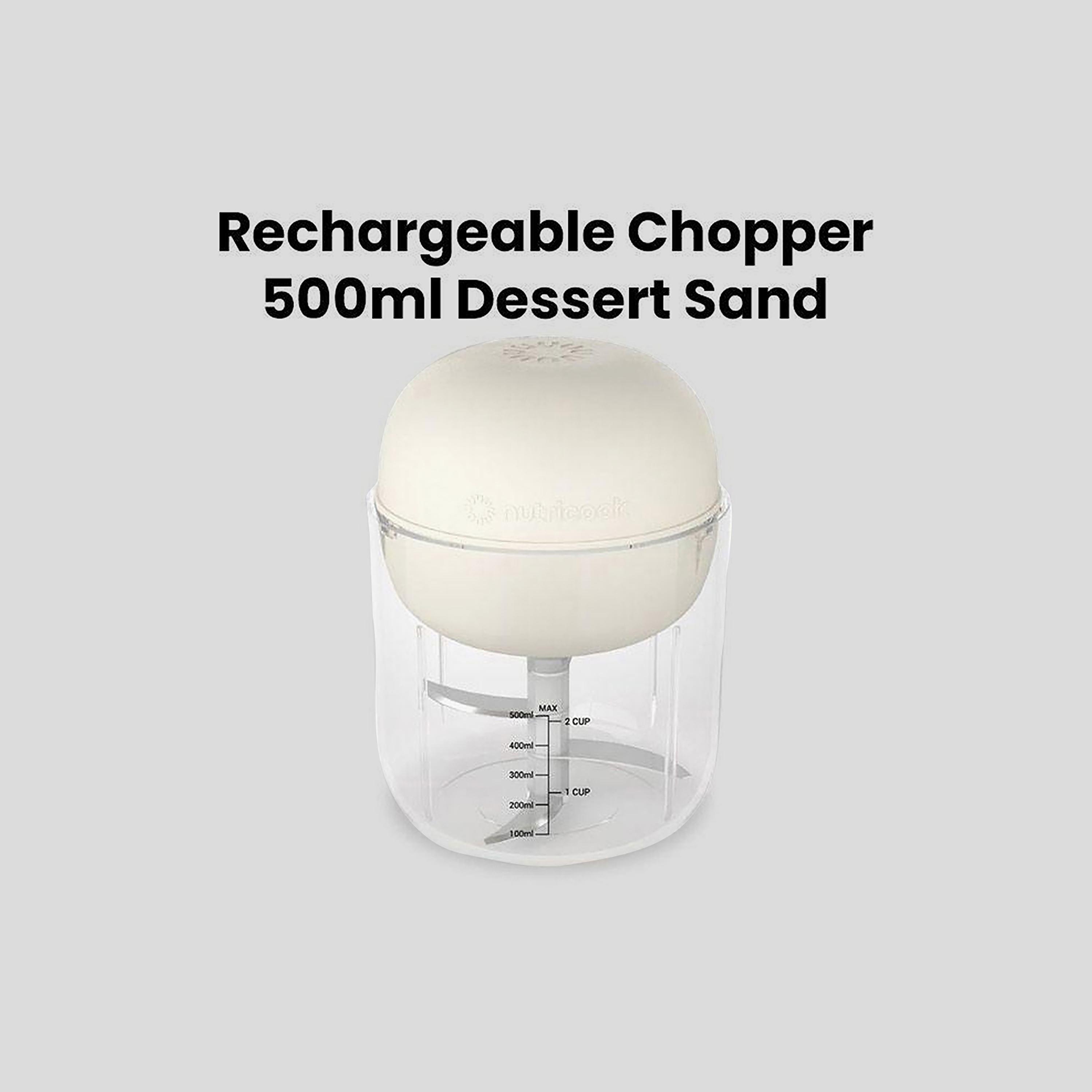مفرمة نوتريكوك تشوبي اللاسلكية القابلة لإعادة الشحن باللون الأبيض | CH600R-ME-household-appliances-kitchenappliances-foodprocessors-image-1