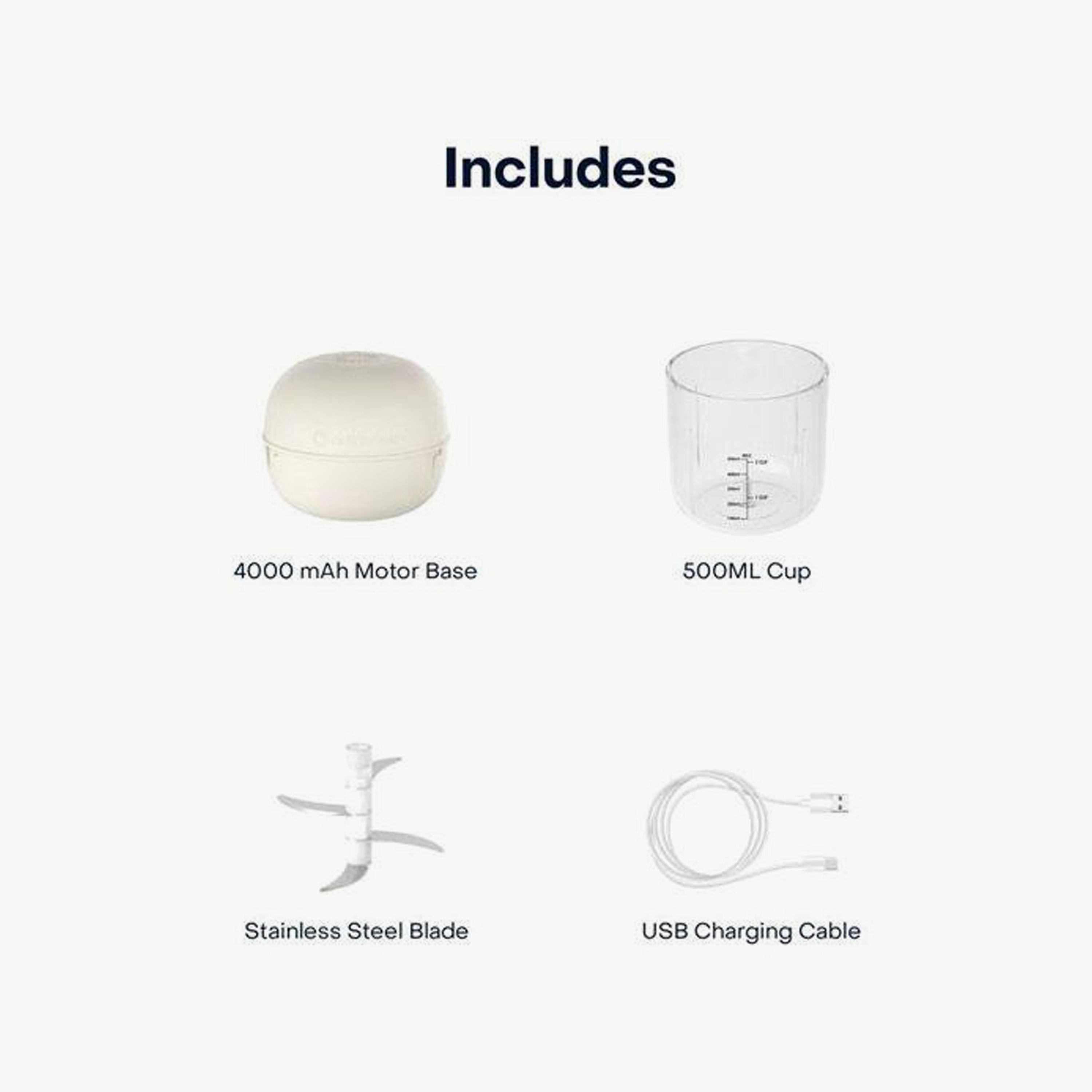 مفرمة نوتريكوك تشوبي اللاسلكية القابلة لإعادة الشحن باللون الأبيض | CH600R-ME-household-appliances-kitchenappliances-foodprocessors-image-2